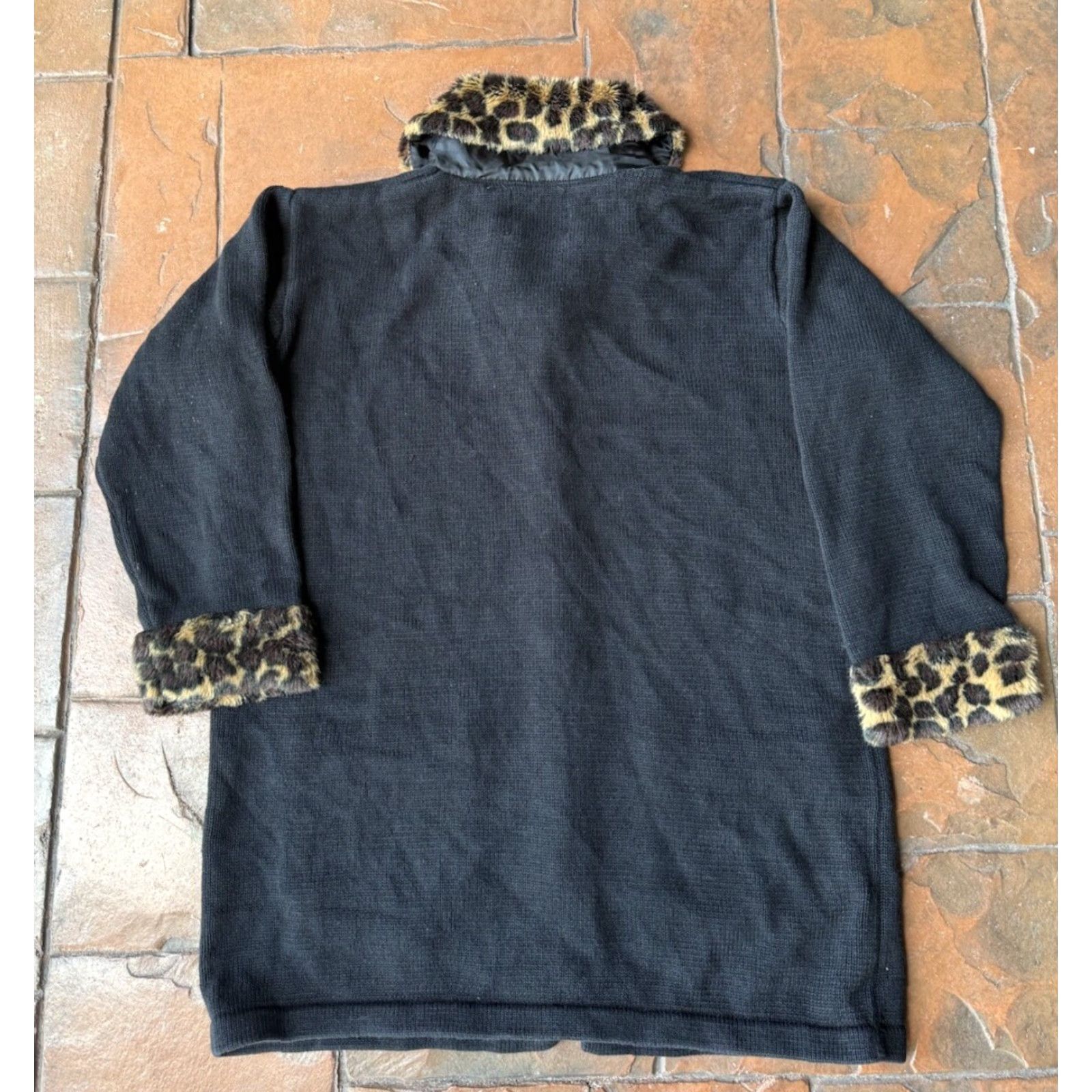 Vintage VINTAGE Storybook Knits Cheetah Cardigan Sweater Womens Small Cardigan Knits 90s Blue Cotton Lightweight Knit Casual Womens Size S / US 4 / IT 40 - 3 Thumbnail