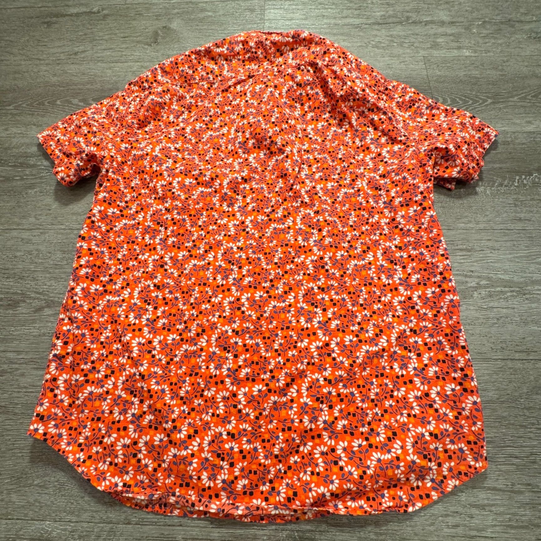 J.Crew J.CREW Shirt Mens M Red Floral Short Sleeve Button Up 100% Cotton Classic Size US M / EU 48-50 / 2 - 4 Thumbnail