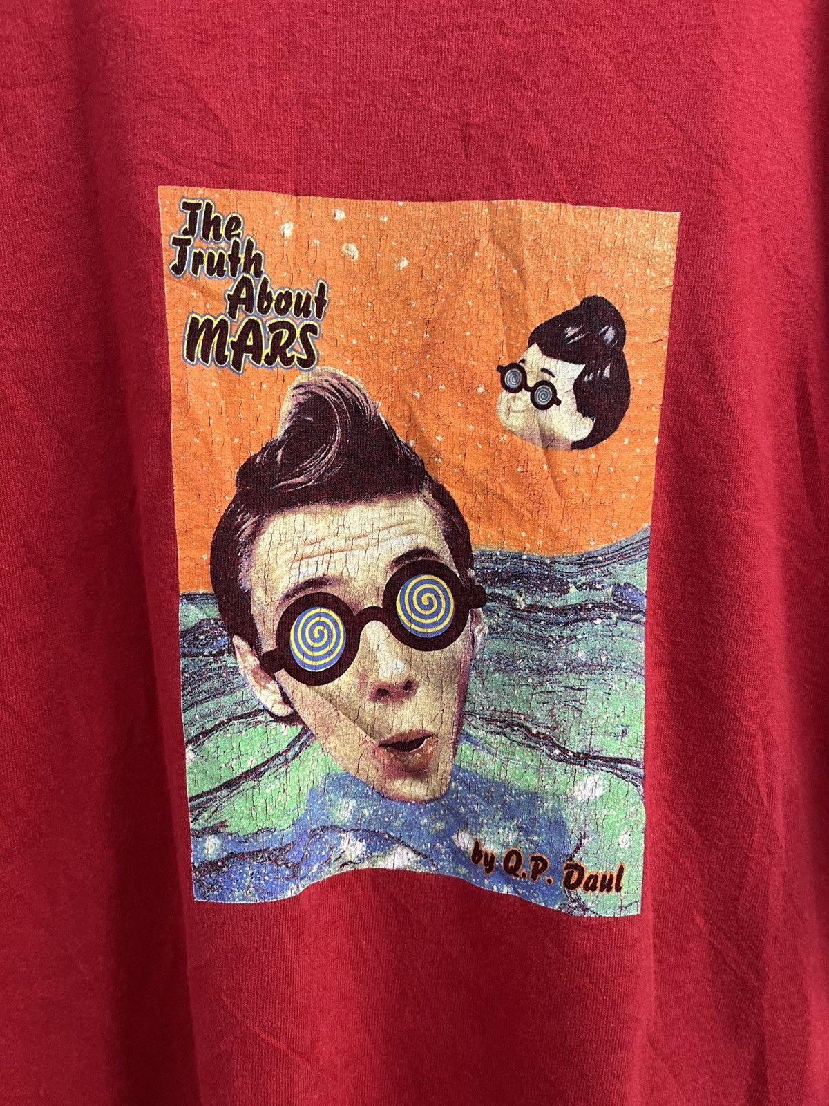 Band Tees 90s Vintage Uniqlo The Truth About Mars by Q.P. Daul Art Tee Size US M / EU 48-50 / 2 - 3 Thumbnail