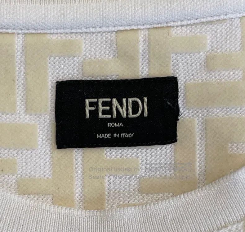 Fendi Fendi Solid Color Letter Logo Printed Short Sleeve T-Shirt Size US M / EU 48-50 / 2 - 5 Thumbnail