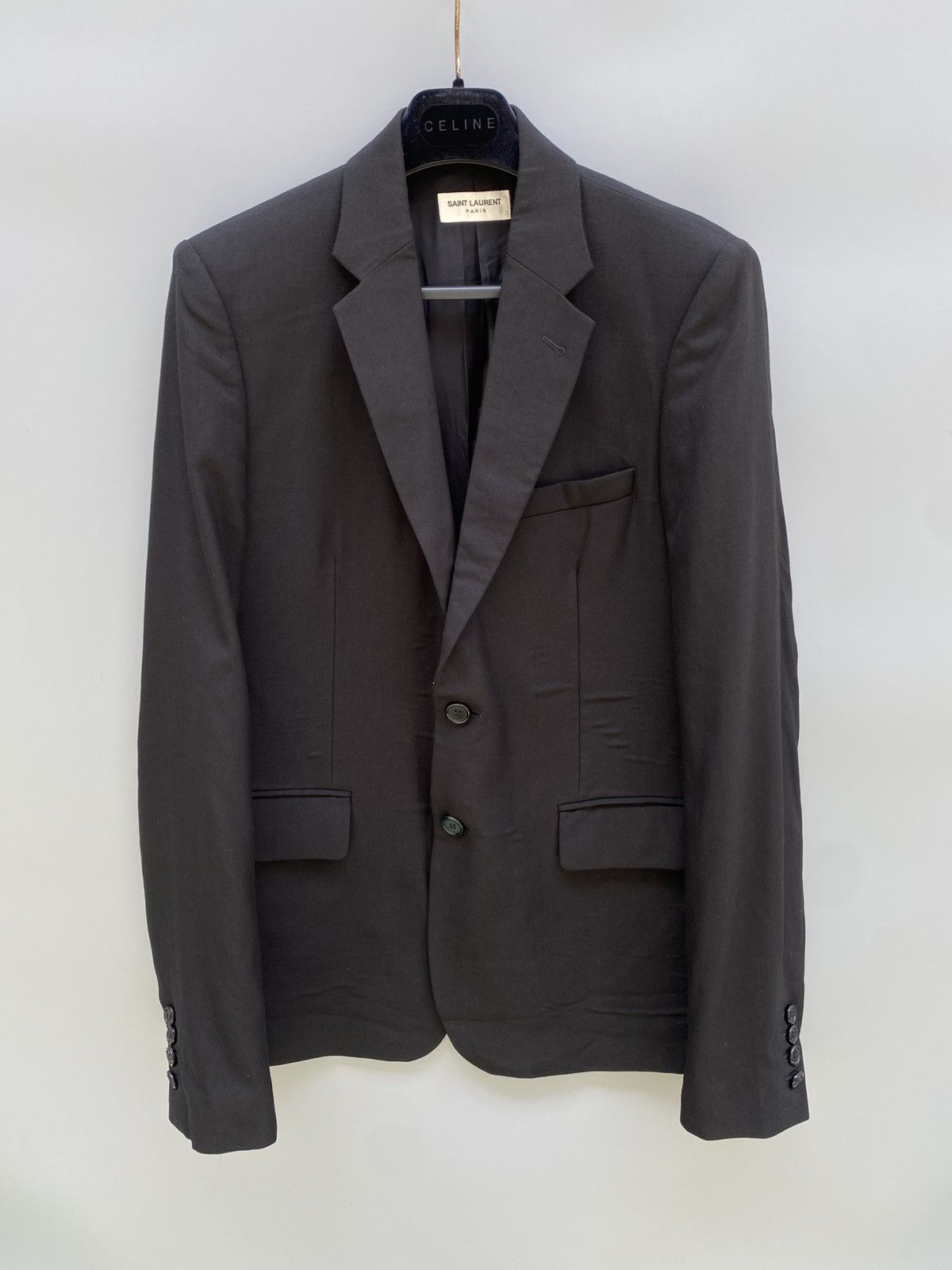 Saint Laurent Paris F/W 2019 Saint Laurent - Two-Button Gabardine Blazer Size XL / US 12-14 / IT 48-50 - 5 Thumbnail