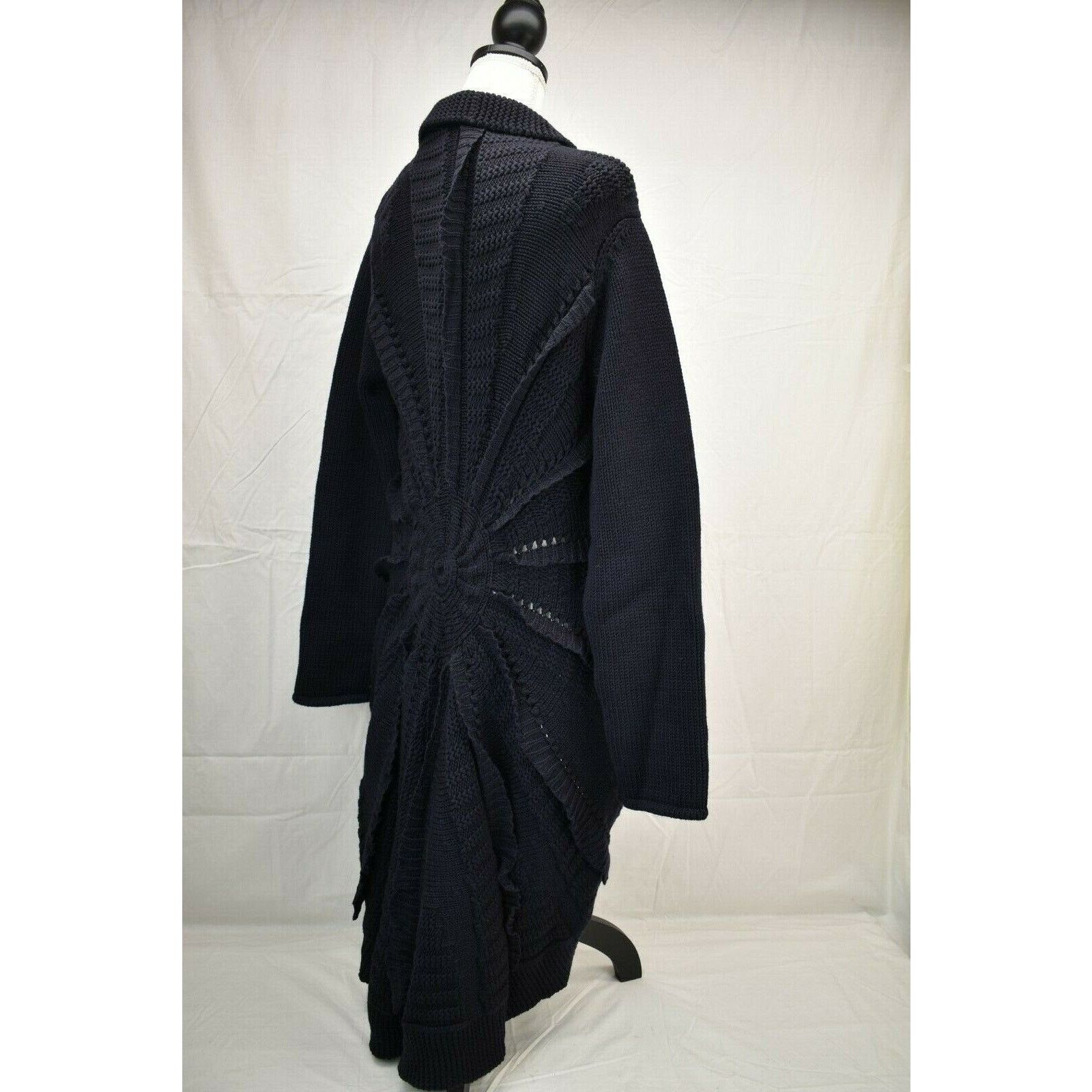 Valentino VALENTINO GARAVANI NAVY WOOL SWEATER CARDIGAN OVER COAT M IT Size M / US 6-8 / IT 42-44 - 5 Thumbnail