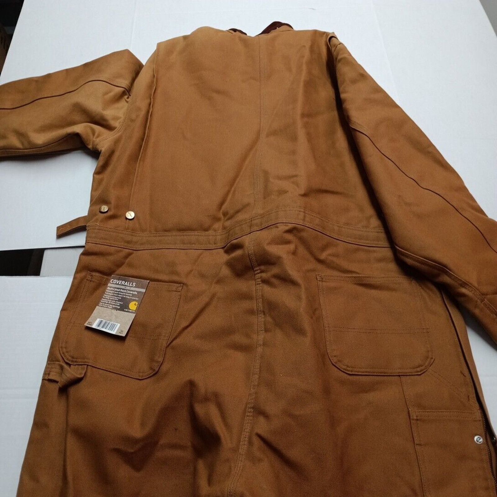 Carhartt Carhartt Mens Quilt Lined Duck Coveralls Zip 52 Tall Brown Size US 44 / EU 60 - 7 Thumbnail