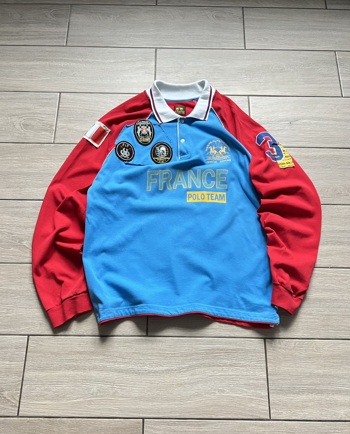Japanese Brand × Vintage Polo Ralph Lauren Style La Martina Rugby Sweatshirt France Size US XL / EU 56 / 4 - 2 Thumbnail