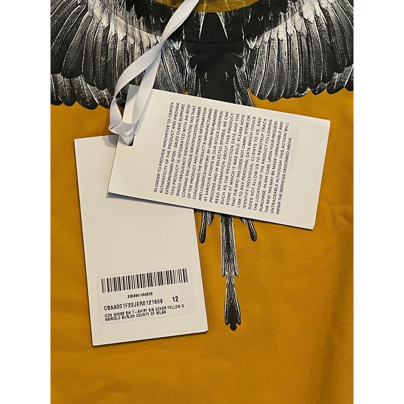 Marcelo Burlon Marcelo Burlon Kids Of Milan Icon Wings Yellow T-Shirt Youth Size XL / US 12-14 / IT 48-50 - 8 Thumbnail
