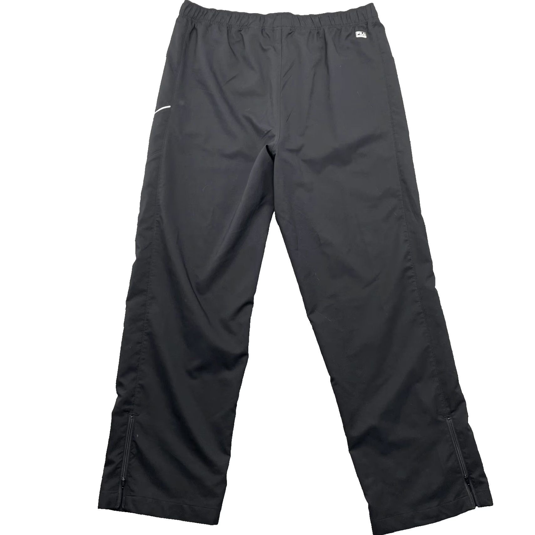 Fila Fila Track Jogger Pants Men's Large Black Training Athleisure Windbreaker 90's Size US 33 - 2 Thumbnail