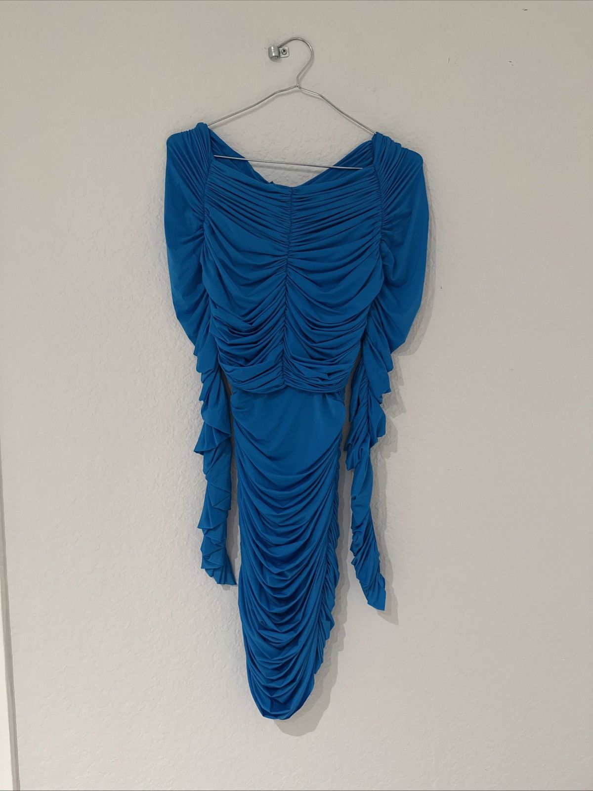 Alex Perry Elegant Blue Ruched Dress Size XS / US 0-2 / IT 36-38 - 5 Thumbnail