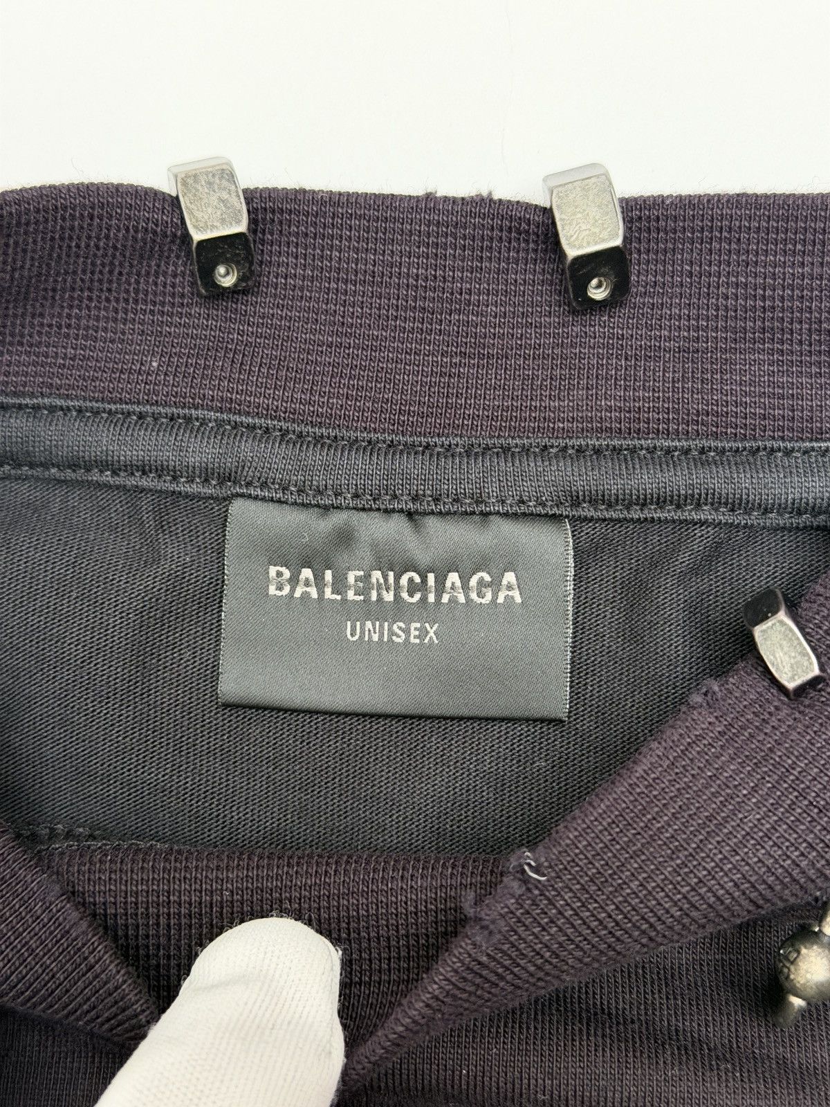 Balenciaga Balenciaga Piercings Collar Oversized Tee Shirt Black Size US M / EU 48-50 / 2 - 6 Thumbnail