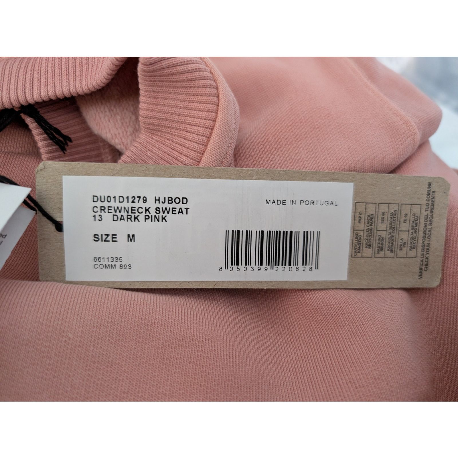 Rick Owens o1rshd1 Crewneck Sweat Sweatshirt in Dark Pink Size US M / EU 48-50 / 2 - 14 Thumbnail