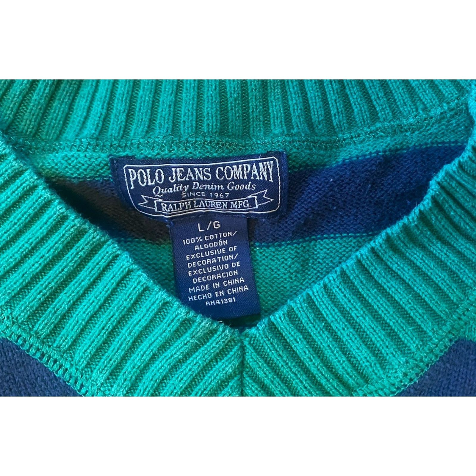 Ralph Lauren Ralph Lauren Polo Jeans Company V Neck Sweater Women’s L Size L / US 10 / IT 46 - 2 Thumbnail