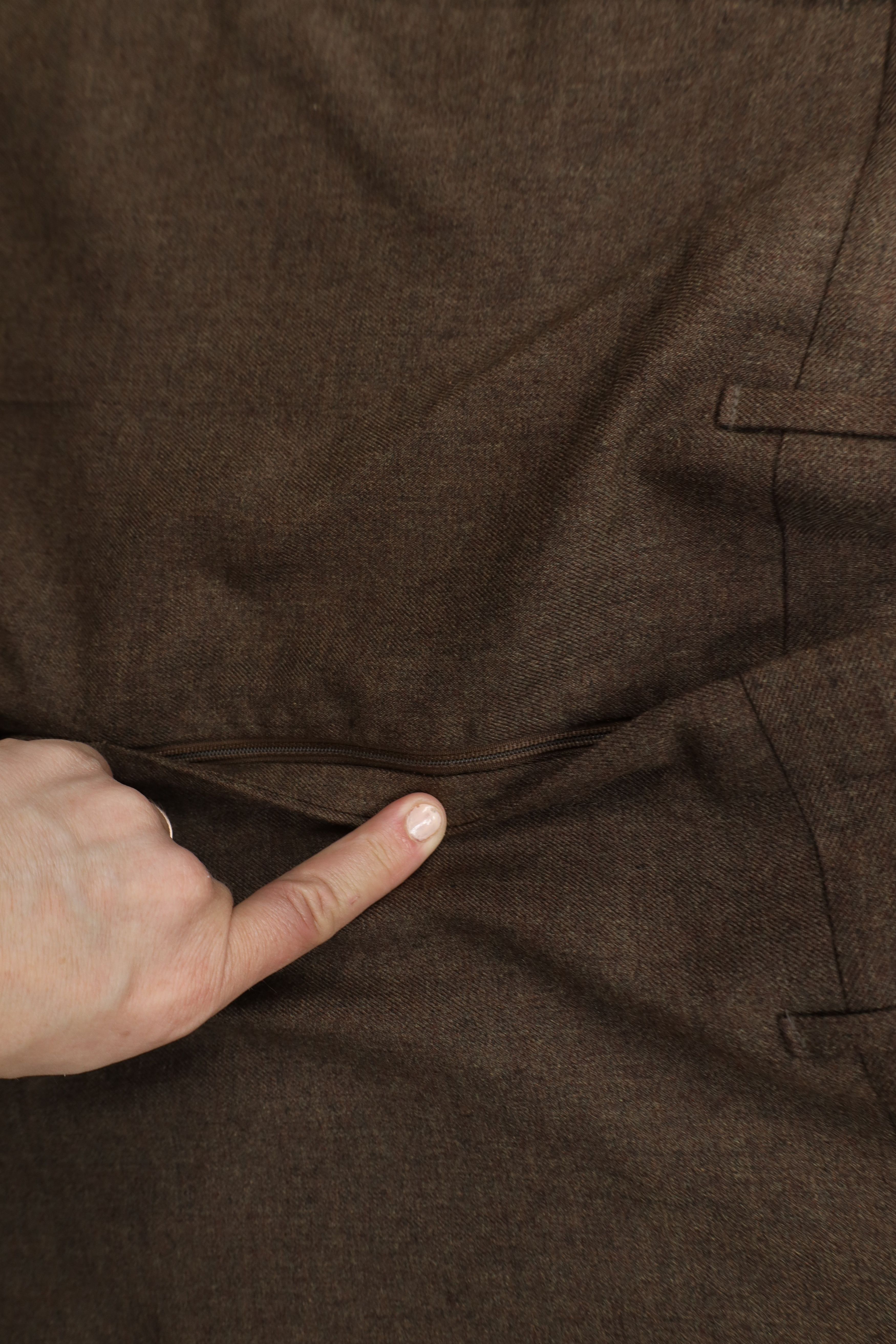 Vintage Vintage 70s Streetwear Flared Wide Leg Chino Pants Brown USA Size US 34 / EU 50 - 6 Thumbnail