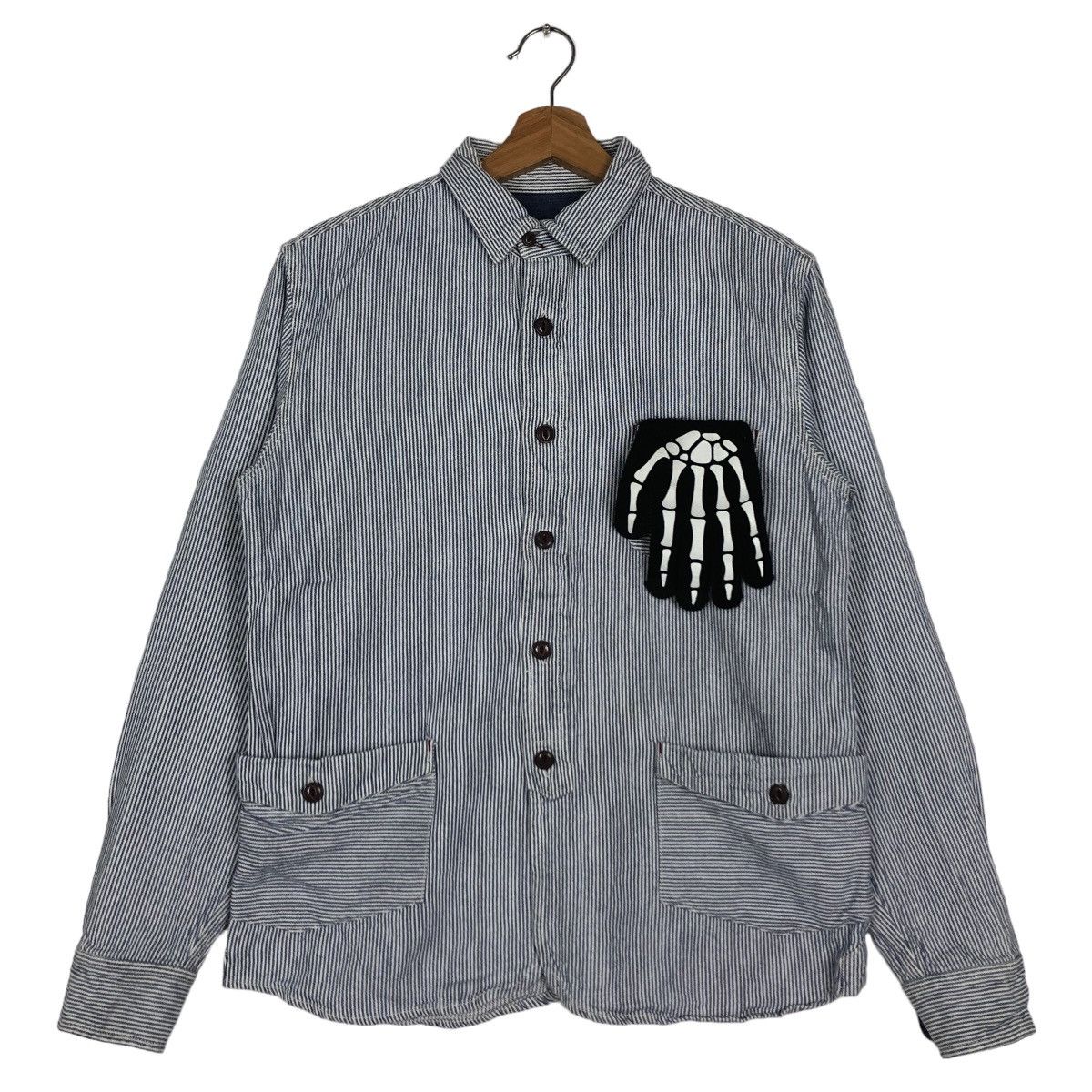 Japanese Brand 🔥90’s HIKORY CHORE JACKET READYNOF WORK INSPIRE KAPITAL Size US M / EU 48-50 / 2 - 2 Thumbnail