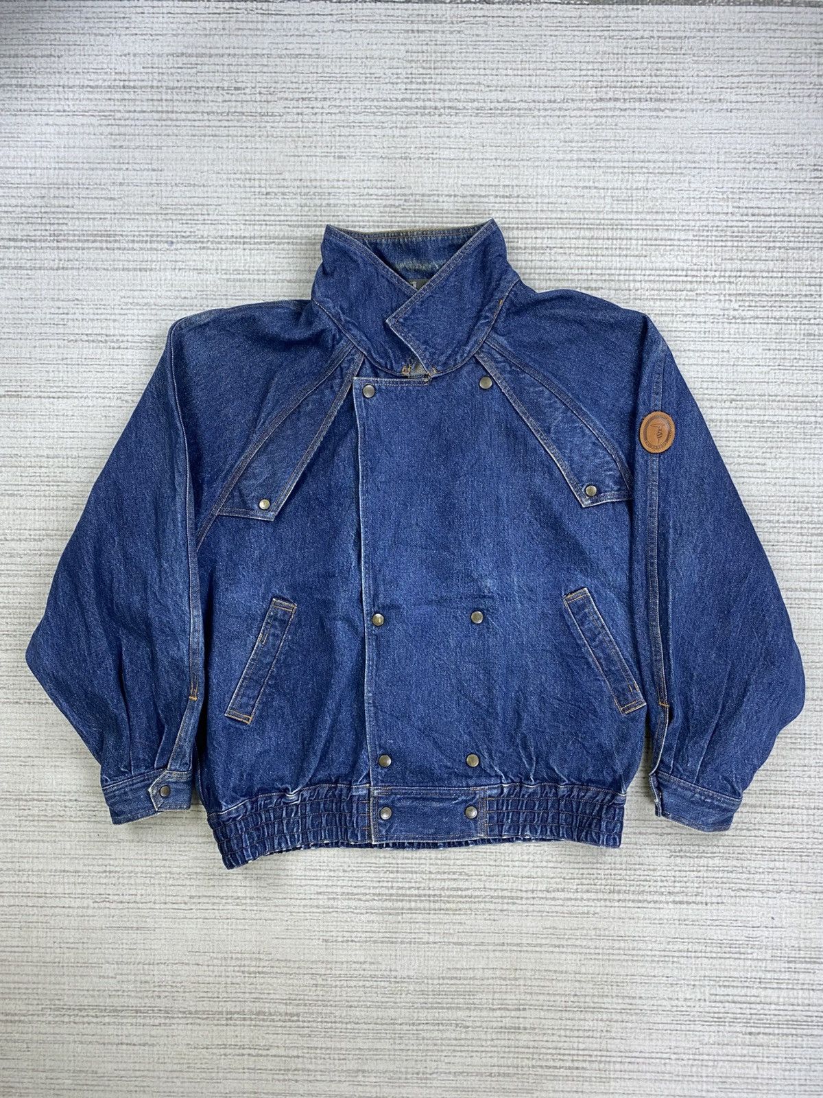 Trussardi Vintage Trussardi Rare Oversize Denim Blue Jacket Size US XL / EU 56 / 4 - 5 Thumbnail