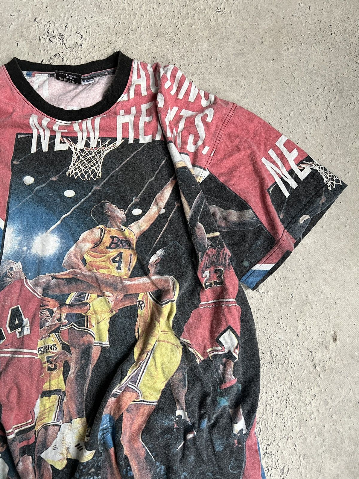 NBA Graphic NBA Draft verprint 90s T Shirt Y2K Streetwear Size US XL / EU 56 / 4 - 4 Thumbnail