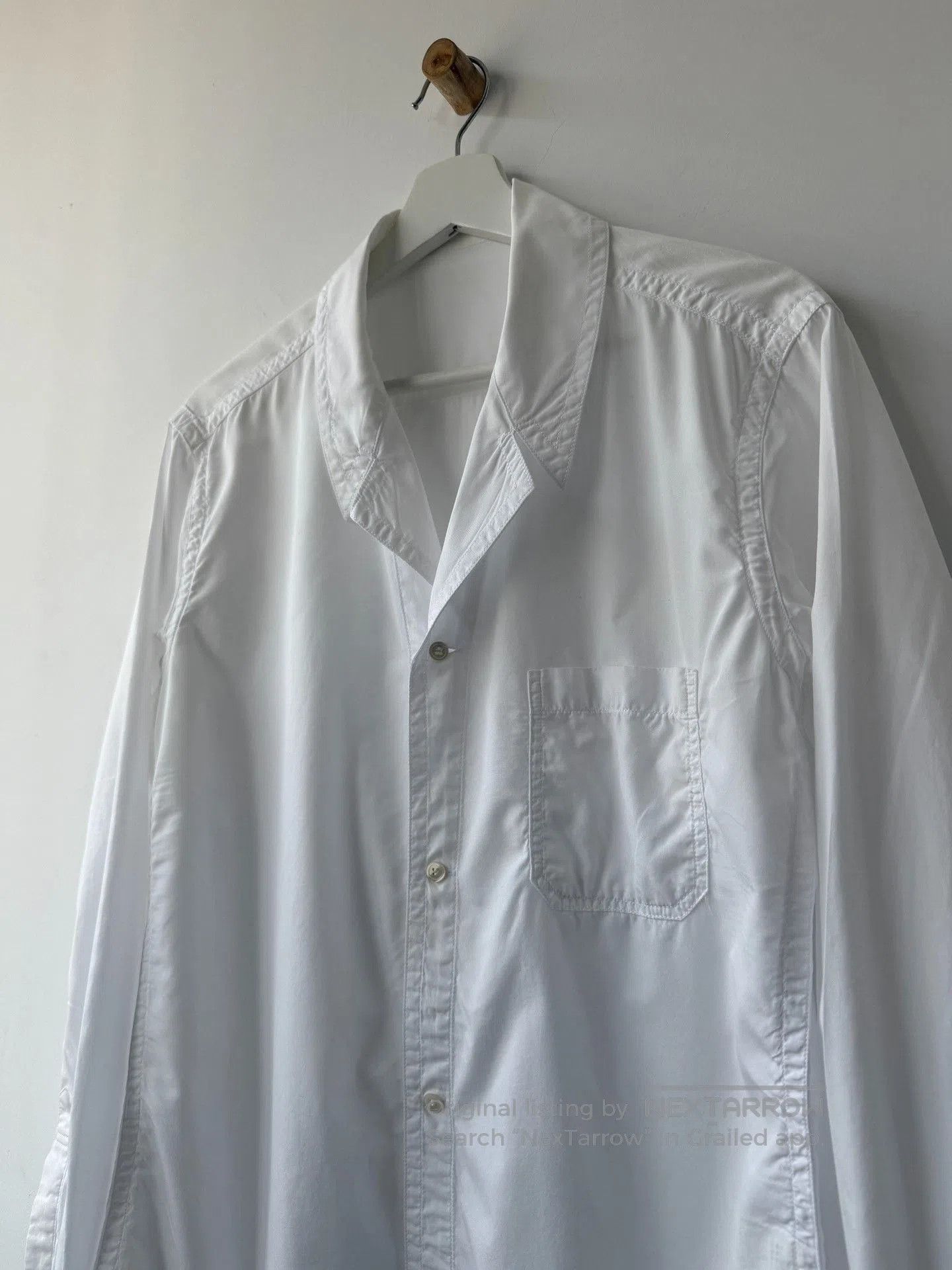 Yohji Yamamoto Yohji Yamamoto 12SS Asymmetric Collar Shirt. Size US M / EU 48-50 / 2 - 2 Thumbnail