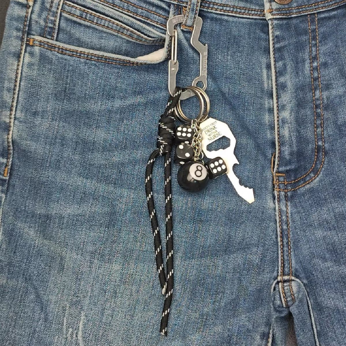 Rare × Rubber Keychain × Streetwear Multifunctional Carabiner 