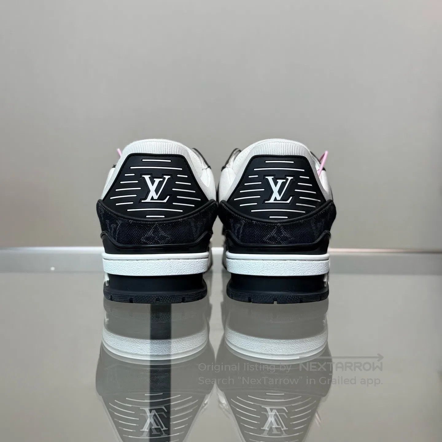 Louis Vuitton Louis Vuitton 24 black and white denim boardshoes Size US 8 / EU 41 - 4 Thumbnail