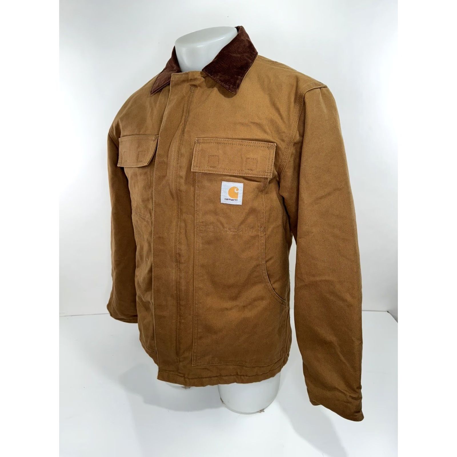 Carhartt Carhartt Canvas Cotton Mens S Ranch Field Lined Work Jacket Brown - 21" Pit 28" Length 24" Sleeve - Canvas Cotton Jacket Mens S Ranch Vintage? (no) Size US S / EU 44-46 / 1 - 3 Thumbnail