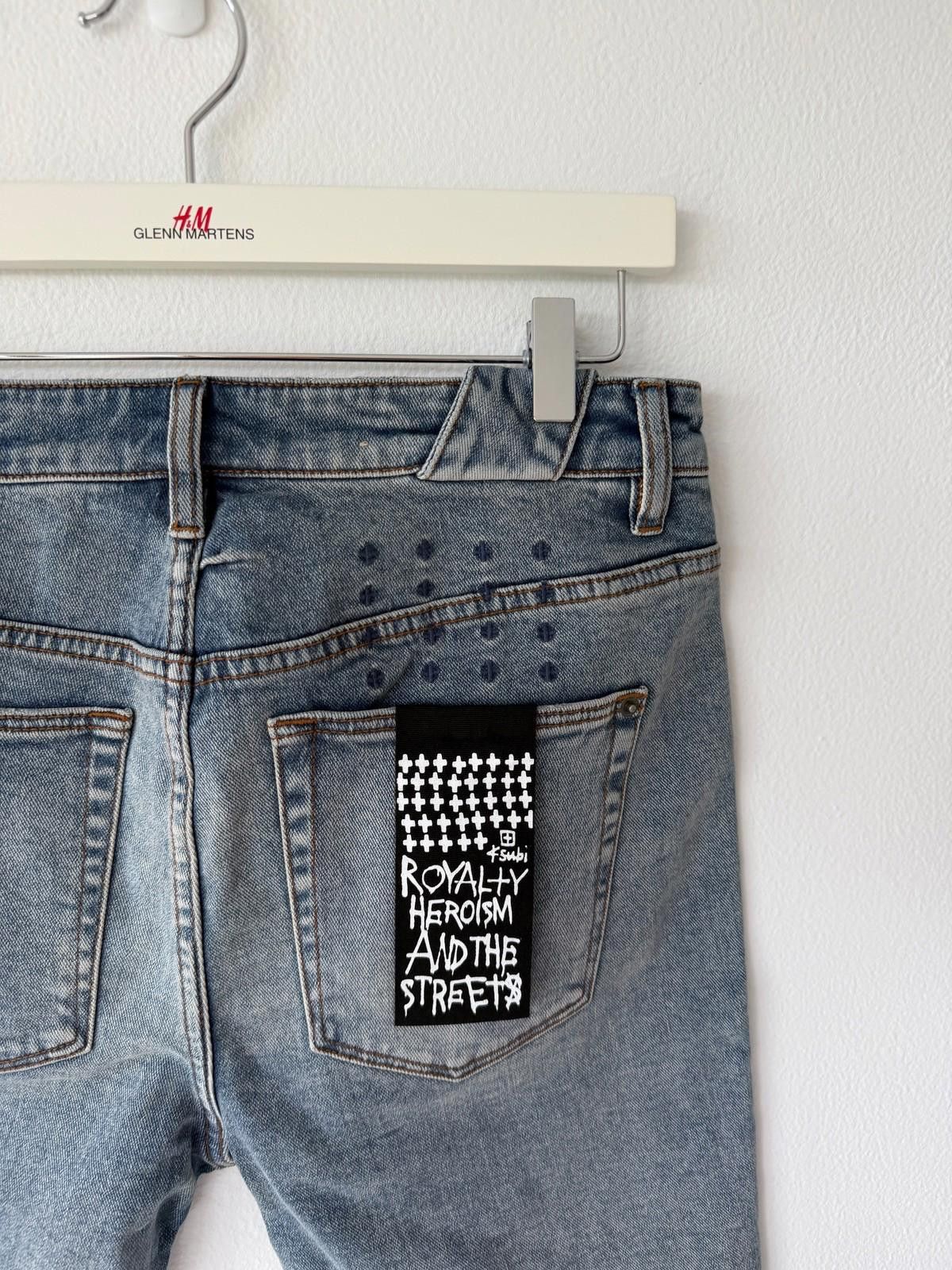 new Ksubi mens denim shorts chopper north blue 32