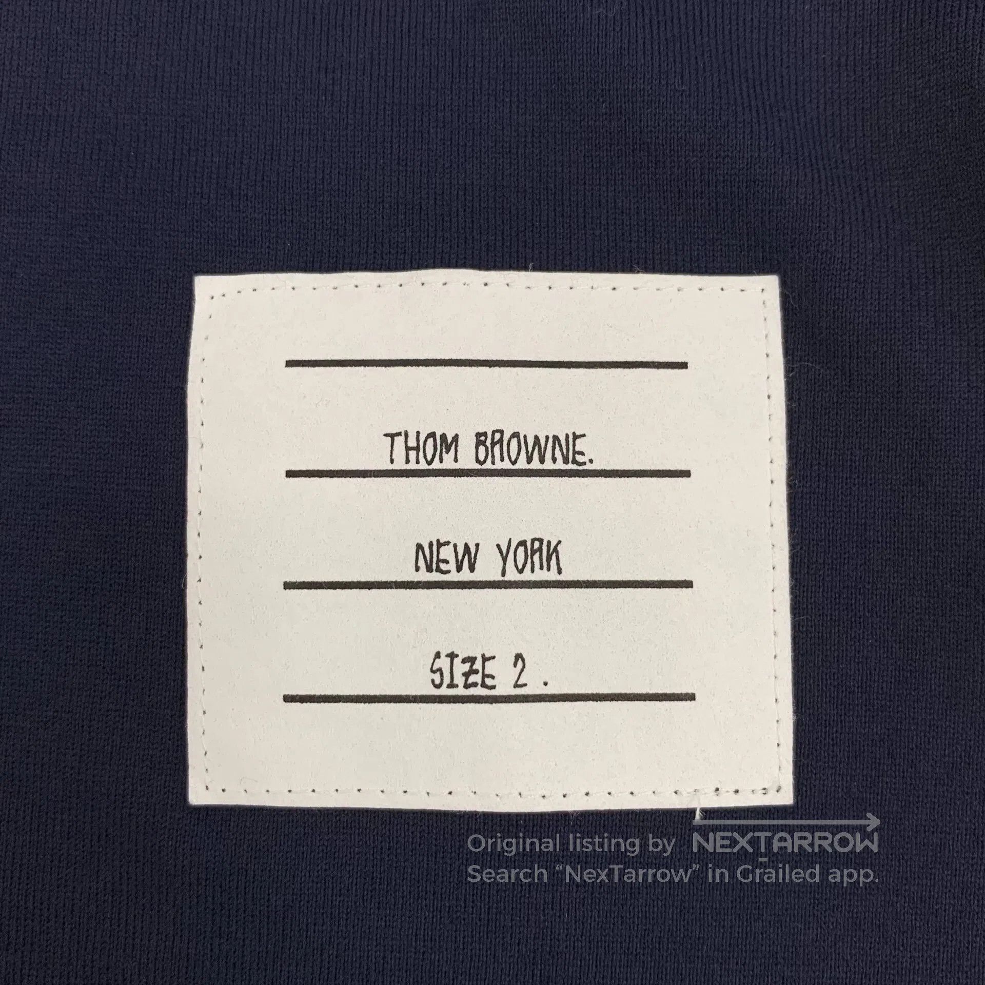 Thom Browne Thom Browne Dark blue cotton round neck long sleeve sweats Size US M / EU 48-50 / 2 - 5 Thumbnail