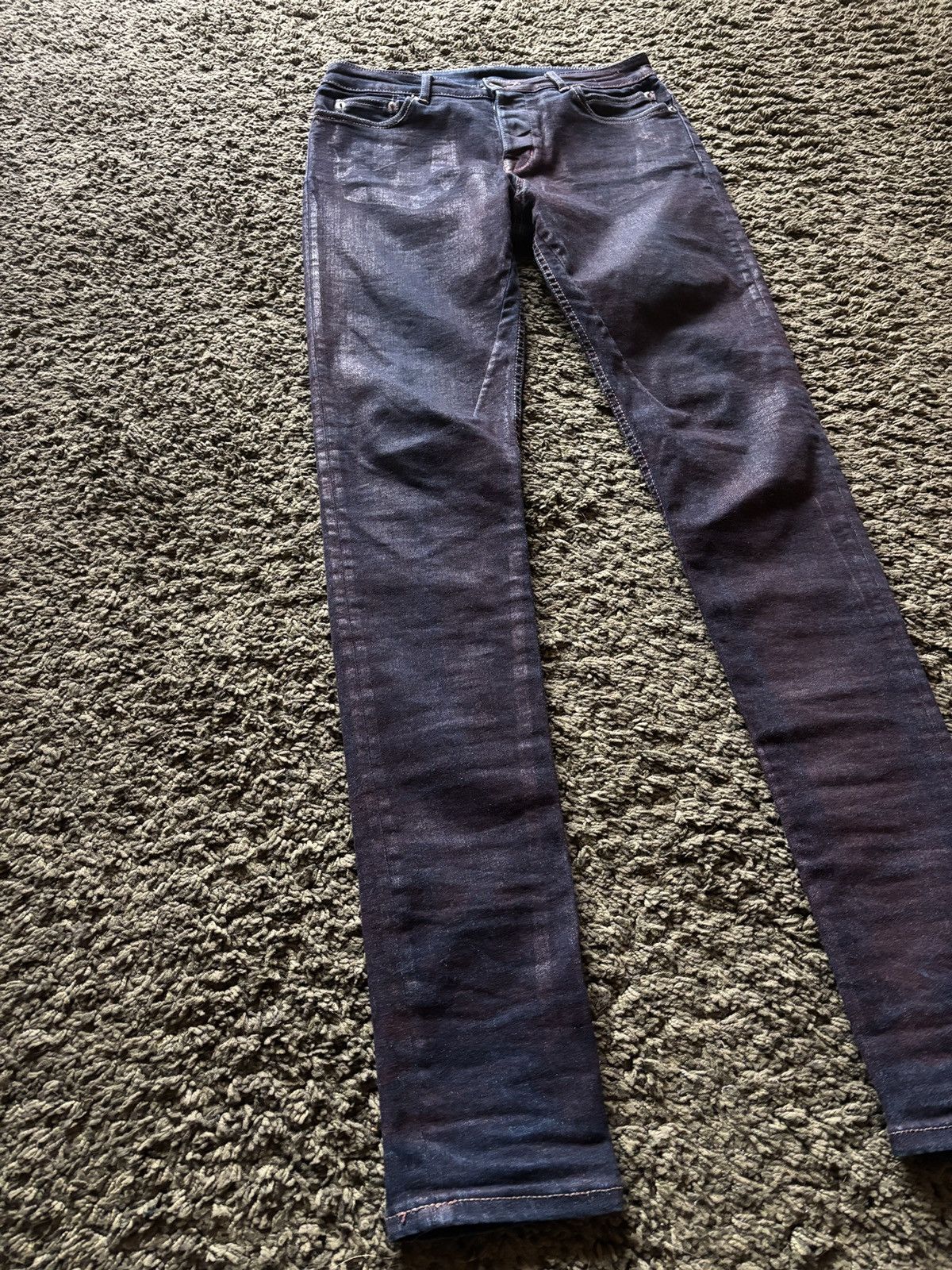 Rick Owens Drkshdw AW19 Rick Owens Drkshdw “Larry” Cherry Wax Detroit Cut Jeans Size US 28 / EU 44 - 2 Thumbnail