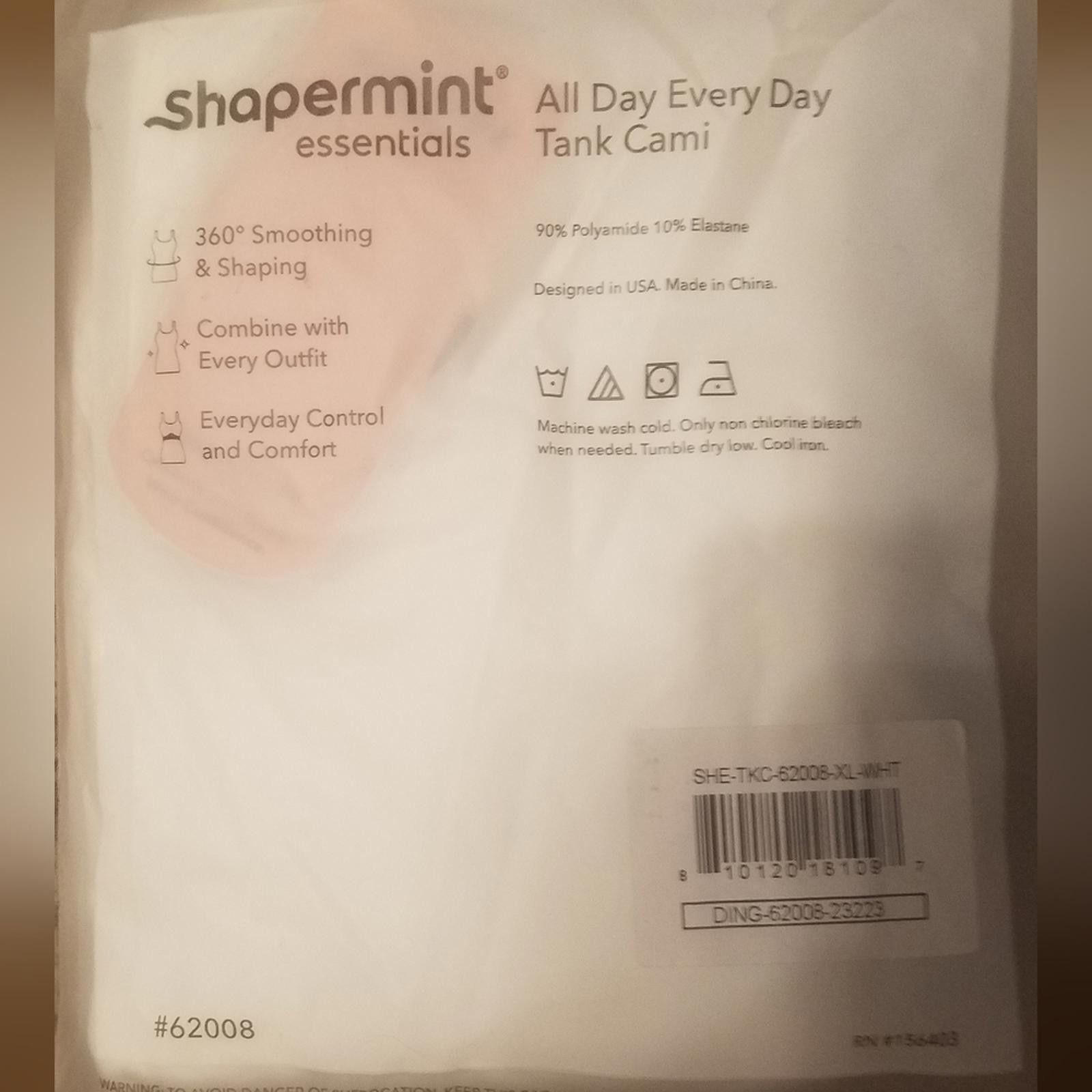Designer NWT Shapermint Essentials All Day Everyday Cami White XL Size ONE SIZE - 2 Thumbnail