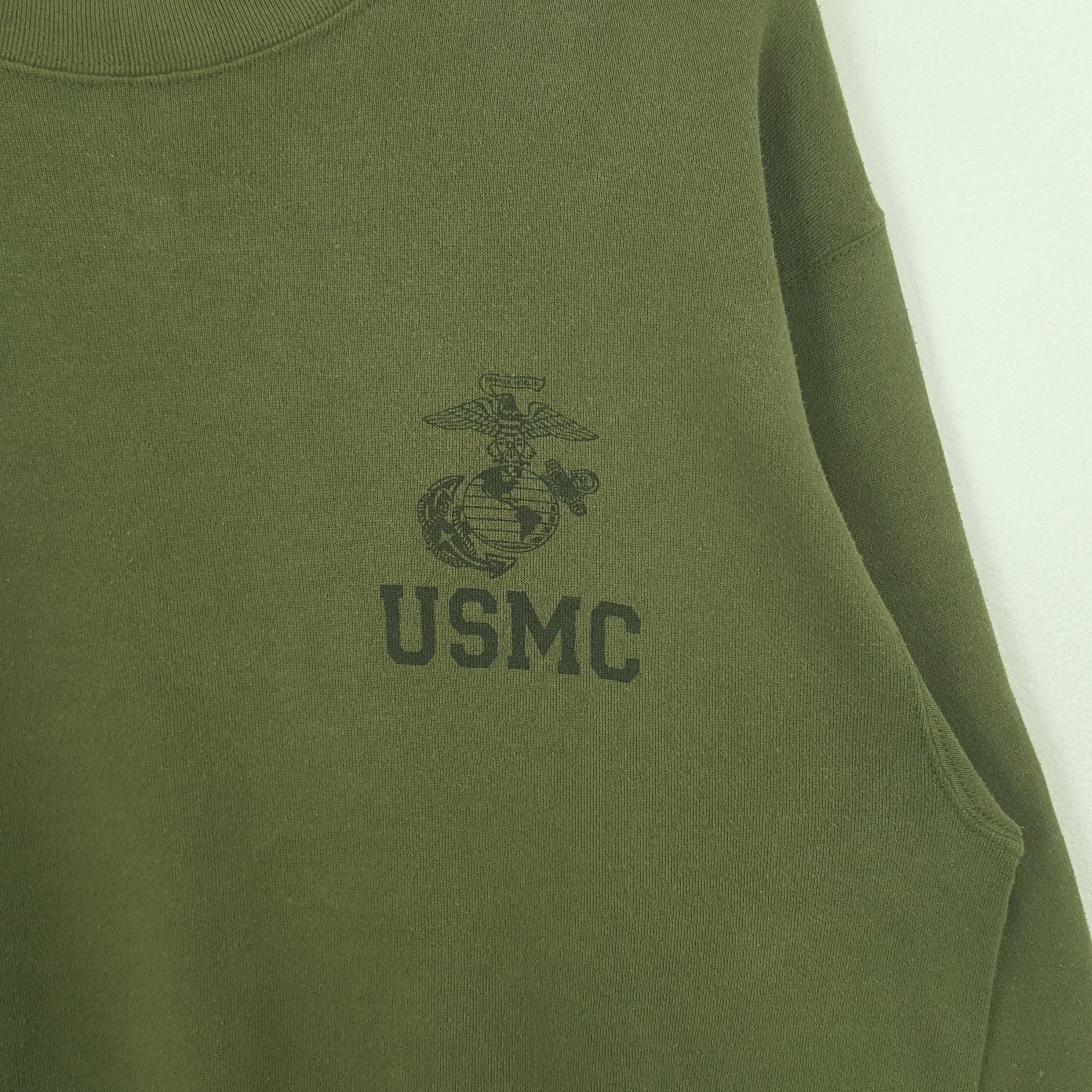 Vintage Vintage 90's USMC American Marine Military Sweatshirt RR9 Size US M / EU 48-50 / 2 - 2 Thumbnail