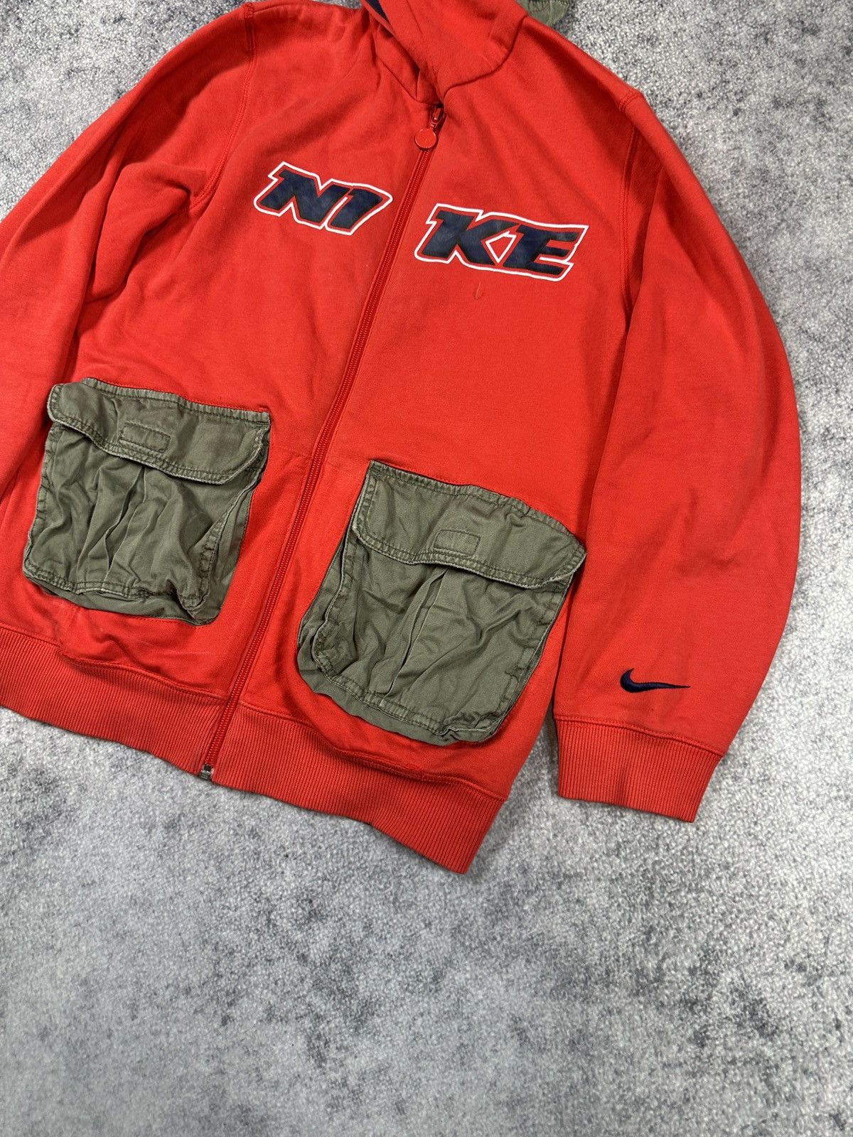 Nike Y2K Custom Nike Zip Up Hoodie Pocket Streetwear Rare Casual Size S / US 4 / IT 40 - 2 Thumbnail