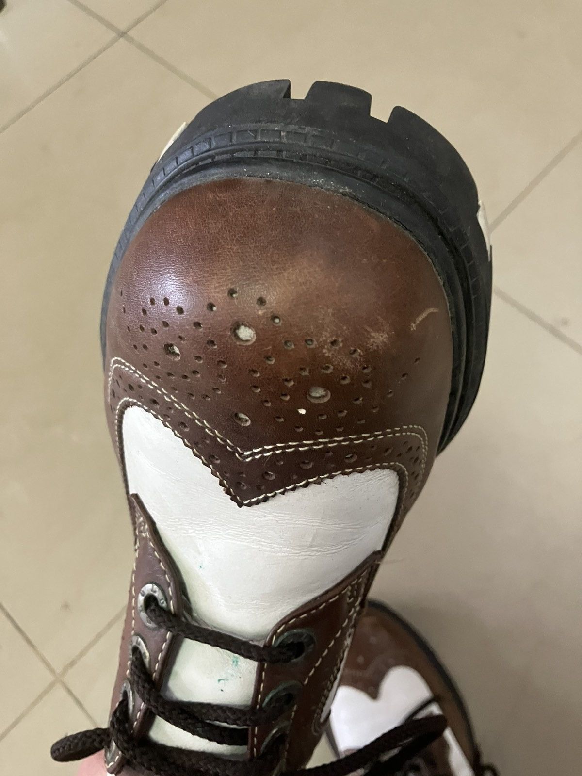 Y'2 Leather Vintage Y2K London Underground brown oxford creeper shoes Size US 10.5 / EU 43-44 - 5 Thumbnail