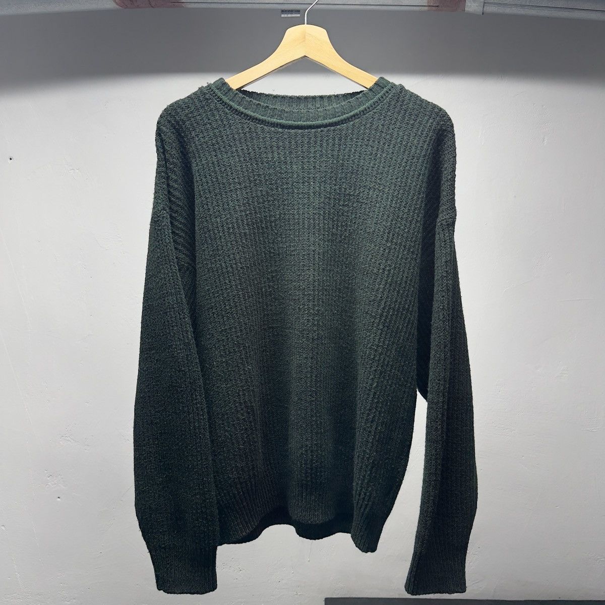 90s Dark Green Acrylic Sweater ERD Grunge RRL USA Skater