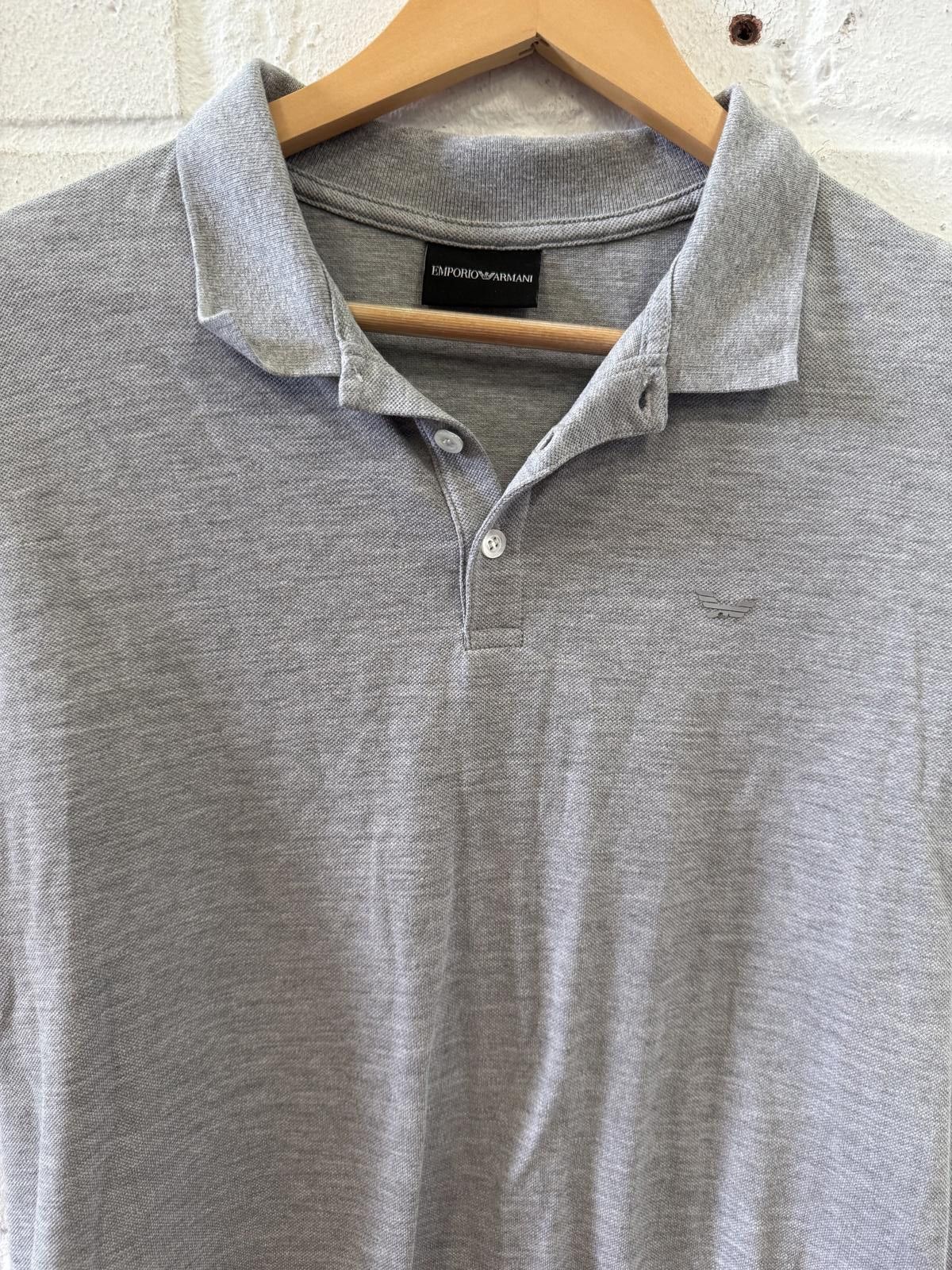 Emporio Armani Men's Emporio Armani Grey Polo Shirt Size US L / EU 52-54 / 3 - 2 Thumbnail