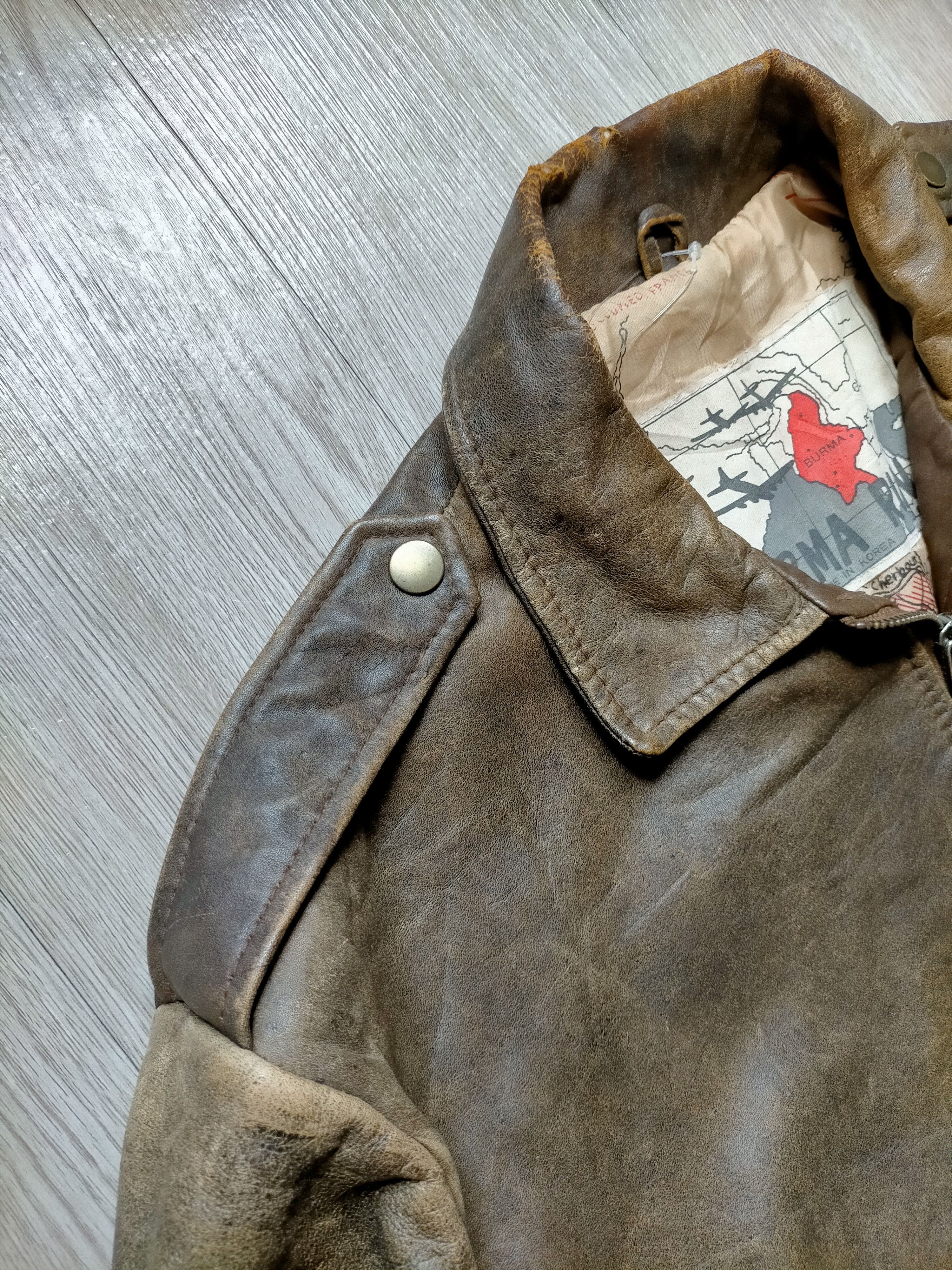 Burma Vintage 80s Burma Run Pilot Leather Jacket Size US M / EU 48-50 / 2 - 4 Thumbnail