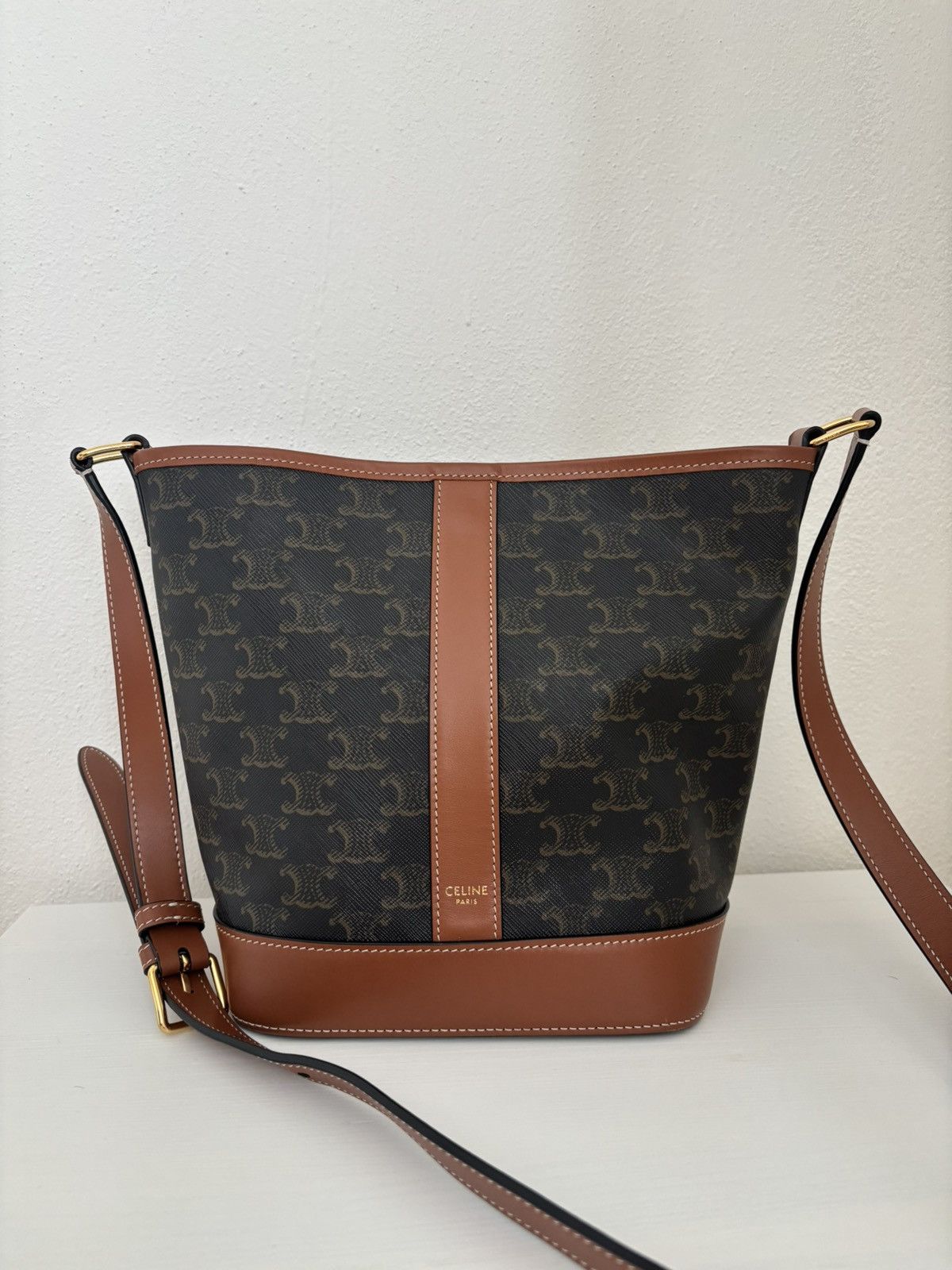 Celine Celine Small Bucket Triomphe Shoulder Bag Size ONE SIZE - 1 Thumbnail