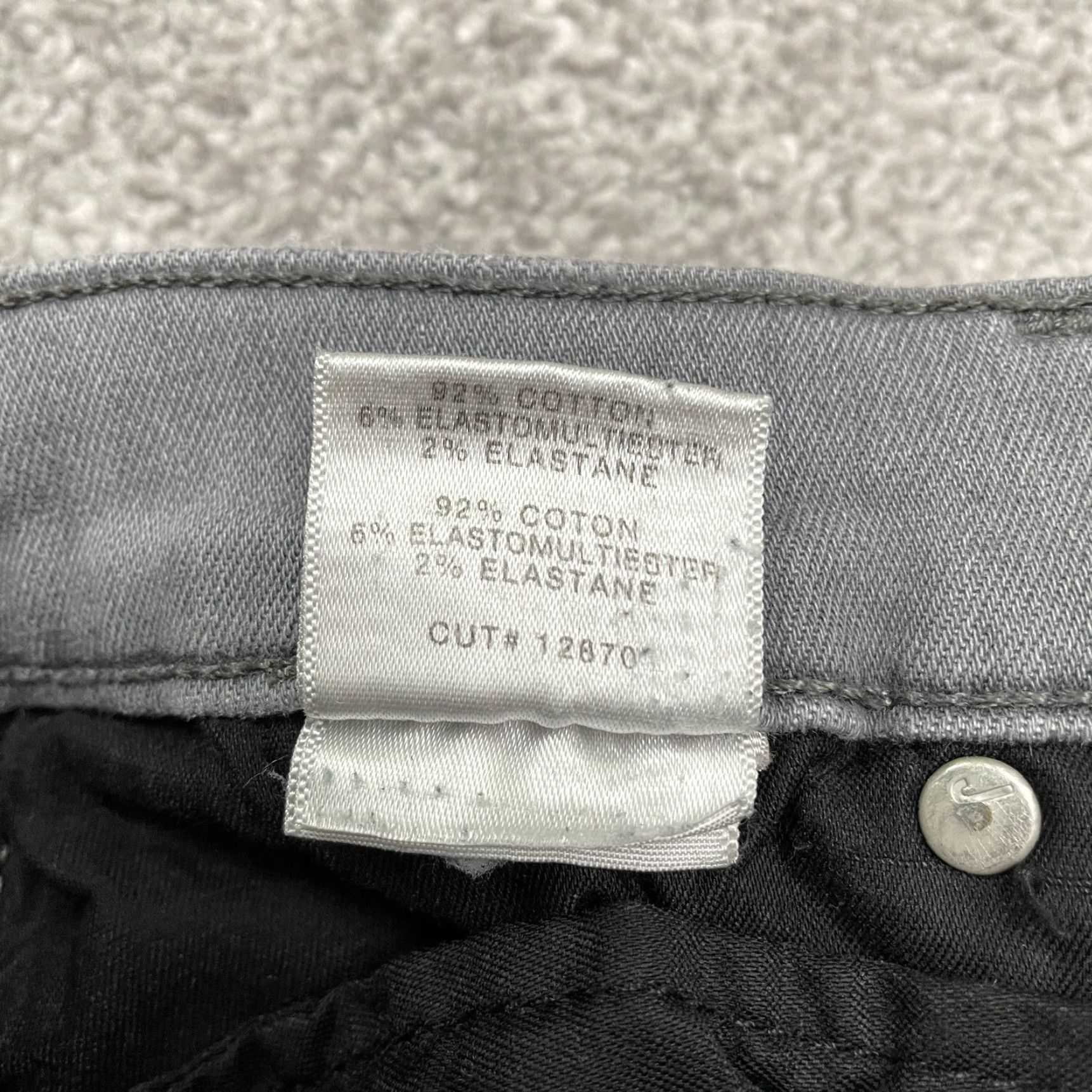 J Brand VINTAGE J Brand Alana High Rise Cropped Distressed Denim Jeans Womens 25 Gray Stretch 90s City Grunge Size 42" / US 20 - 6 Thumbnail