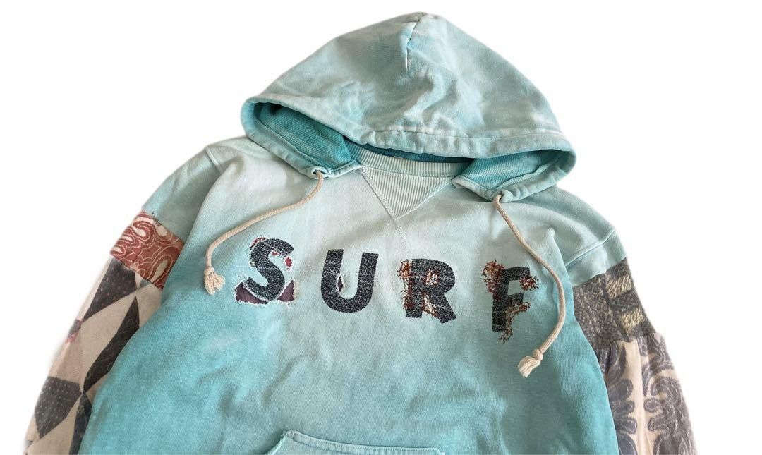 Kapital Distressed Patchwork 'Surf' Hoodie Size US S / EU 44-46 / 1 - 2 Thumbnail
