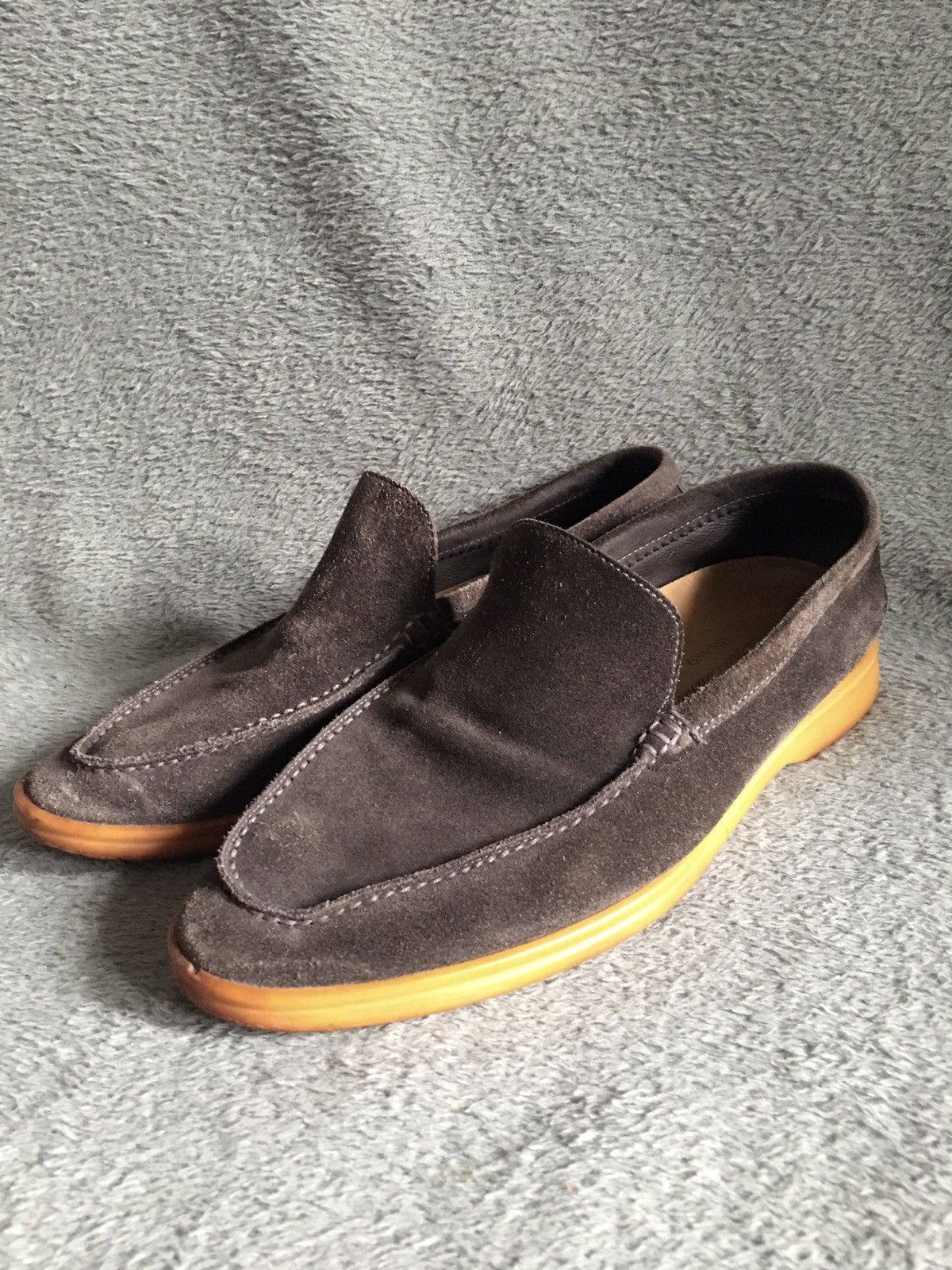 Loro Piana Loro Piana Grey Brown Suede Leather Men Loafers EU 40.5 Size US 7.5 / EU 40-41 - 2 Thumbnail