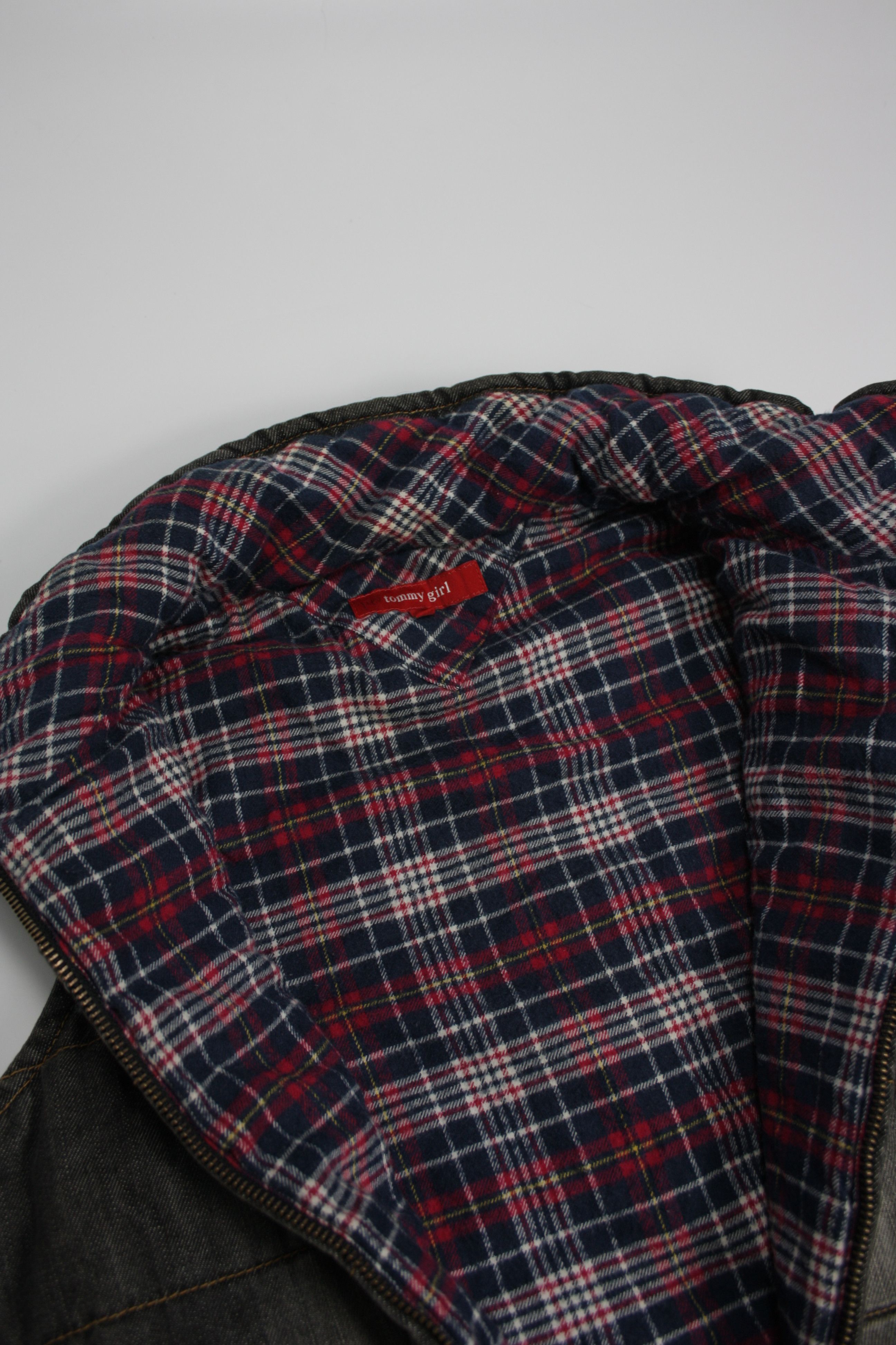 Japanese Brand × Tommy Hilfiger × Vintage Tommy Girl Y2K Vintage Denim & Suede Padded Vest Size S / US 4 / IT 40 - 9 Thumbnail