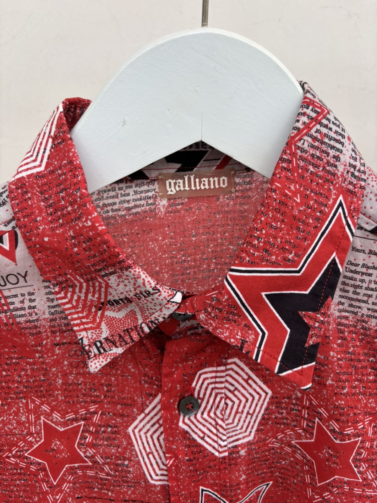 John Galliano Gazette Star Print Shirt Size US S / EU 44-46 / 1 - 5 Thumbnail