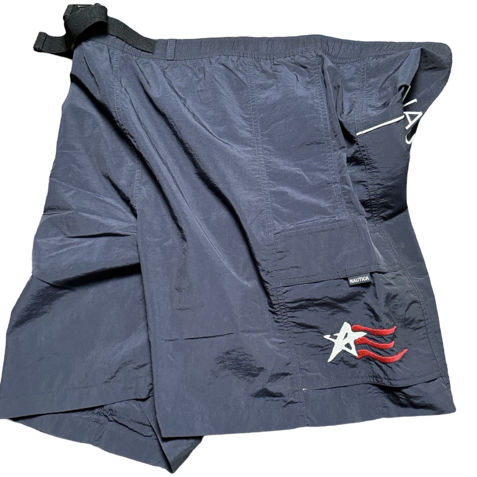Nautica Vintage Y2K Nautica Nylon Swimming Trunks Shorts Navy Mens L Size US 36 / EU 52 - 3 Thumbnail