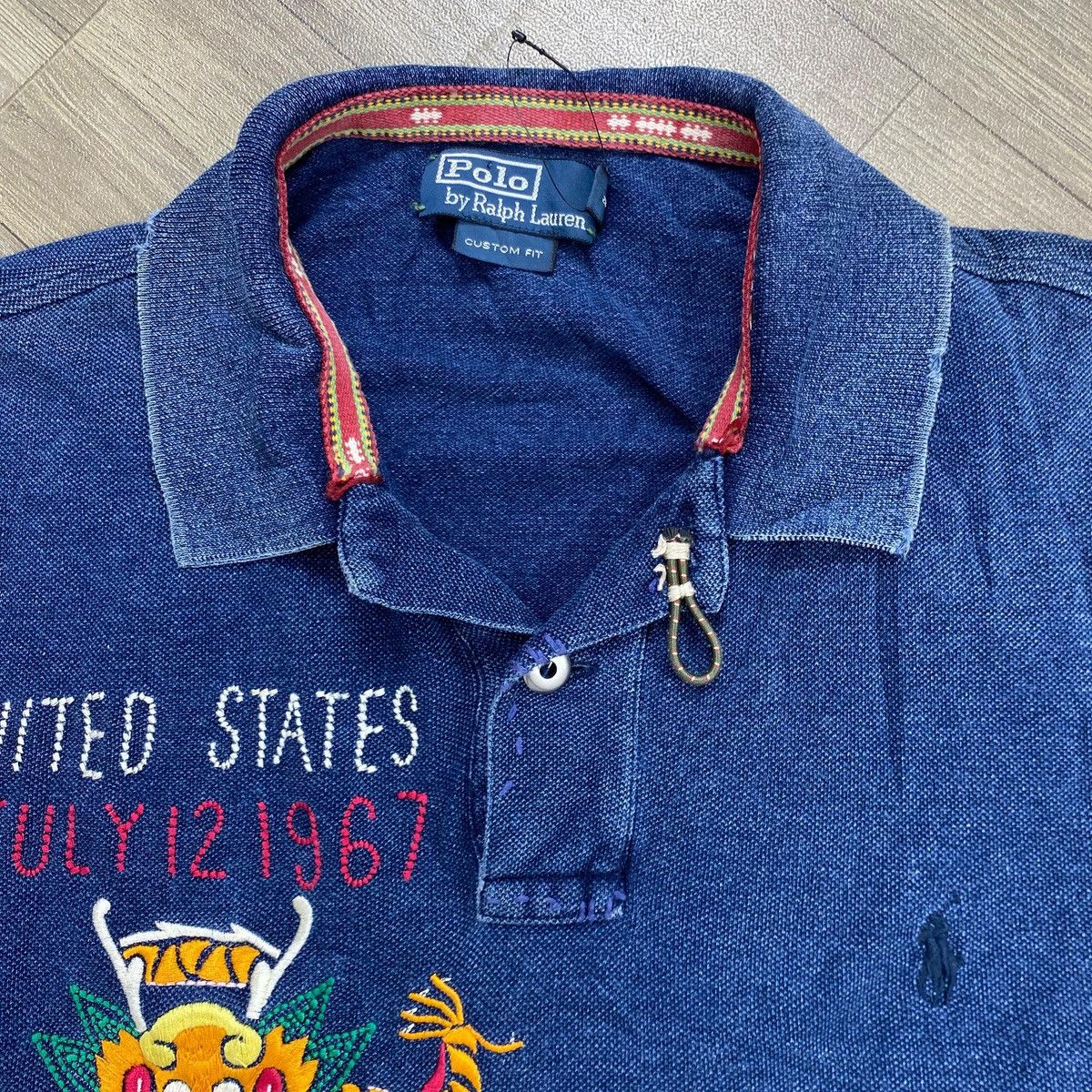 Polo Ralph Lauren Rare 2011 Polo Ralph Lauren U.S.N.C Dragon Embroidered Polo Size US L / EU 52-54 / 3 - 4 Thumbnail
