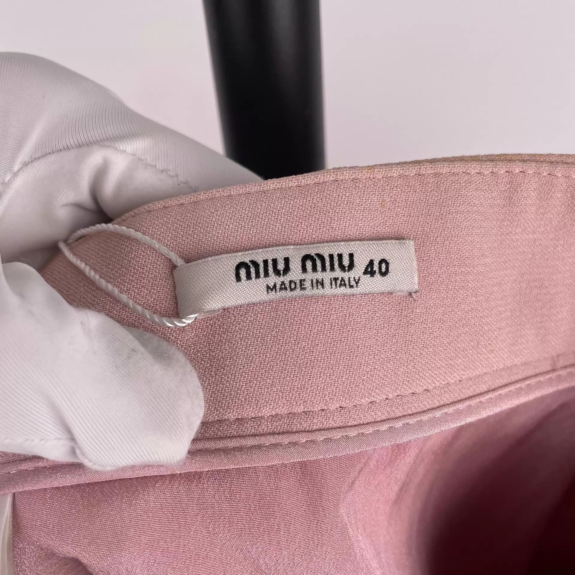 Miu Miu MIU MIU women's pink suit mini skirt Size 27" / US 4 / IT 40 - 3 Thumbnail
