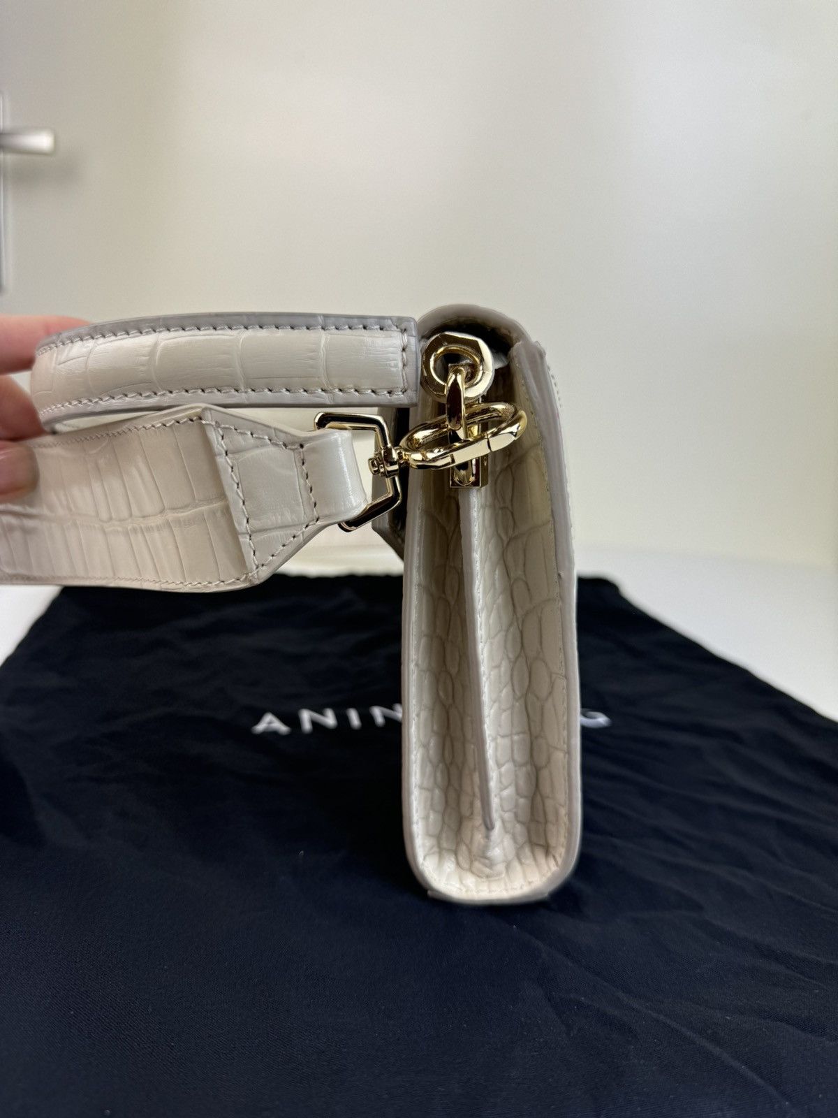 Anine Bing Anine Bing Colette leather croco embossed bag hand crossbody Size ONE SIZE - 13 Thumbnail