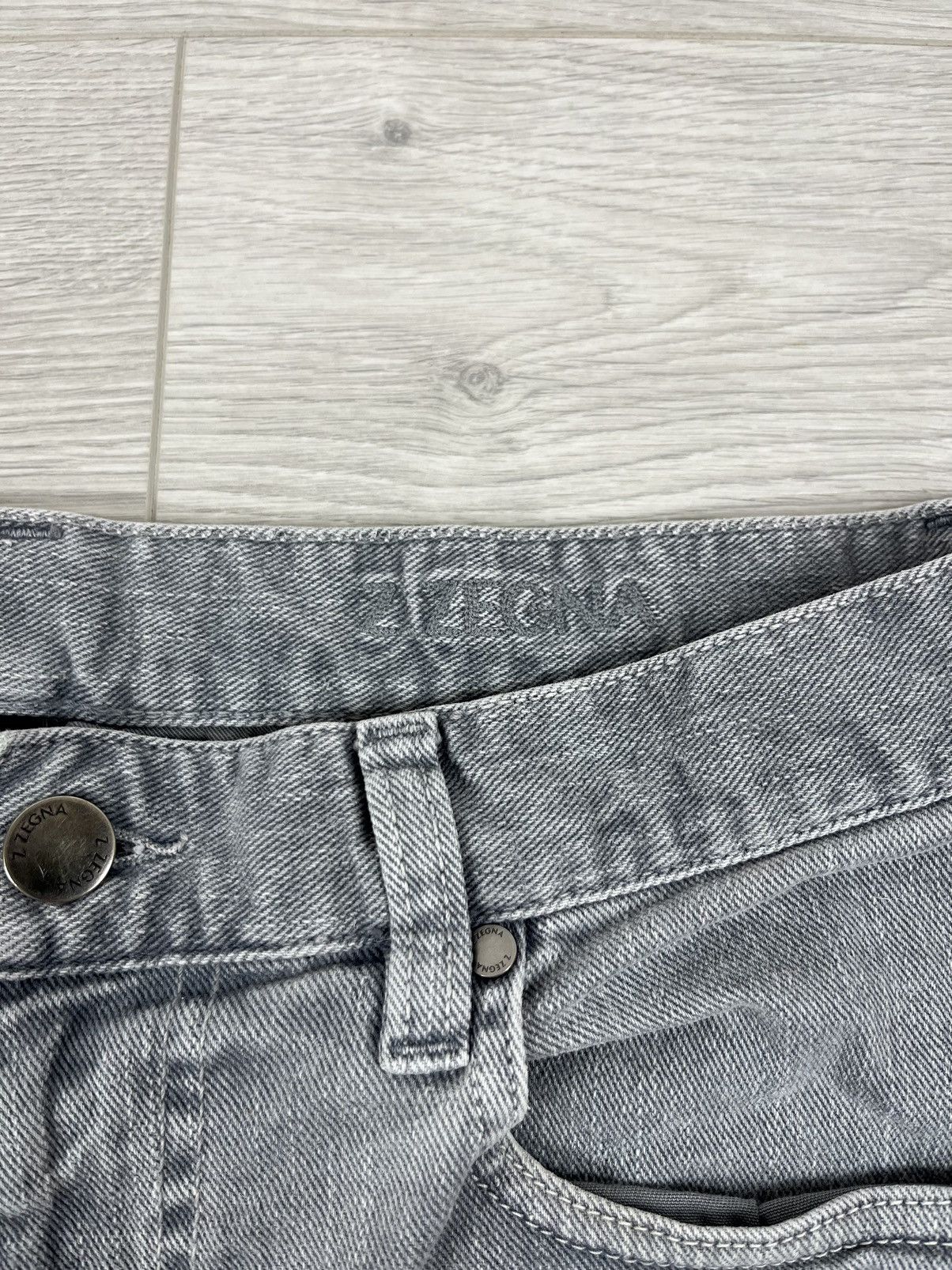 Z Zegna Z Zegna Luxury Grey Washed Denim Slim Pants 30 size Size US 30 / EU 46 - 8 Thumbnail