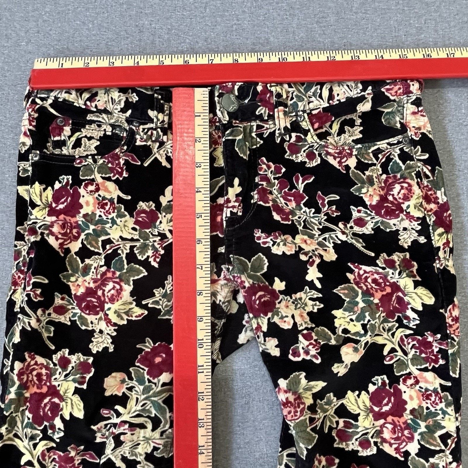 Under Armour Free People Floral Corduroy Pants jeans Casual Everyday Size 28" / US 6 / IT 42 - 3 Thumbnail