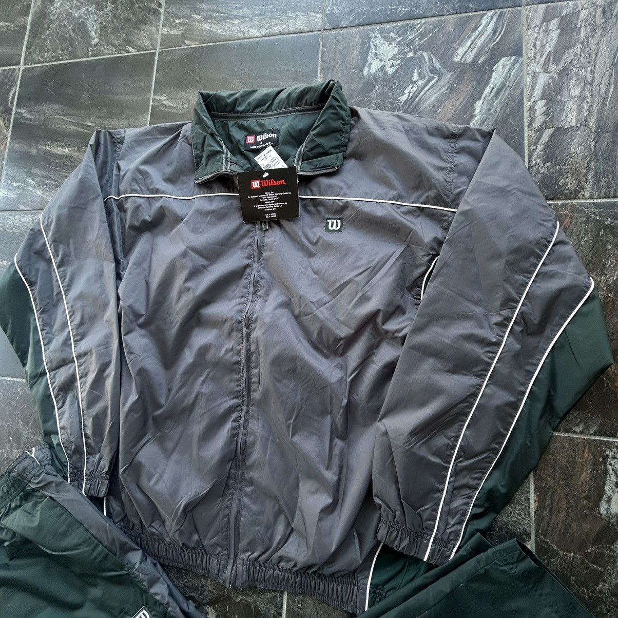 Wilson Vintage 90’s Wilson Athletics Green Windbreaker Tracksuit Size US XL / EU 56 / 4 - 2 Thumbnail