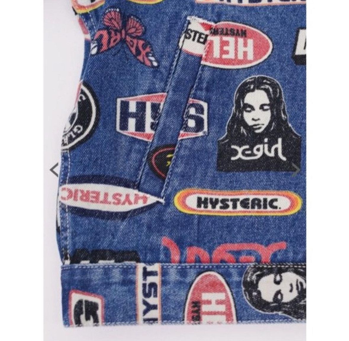 X-girl × HYSTERIC GLAMOUR Denim jacket HYSTERIC GLAMOUR x X-GIRL DENIM JACKET JP RARE