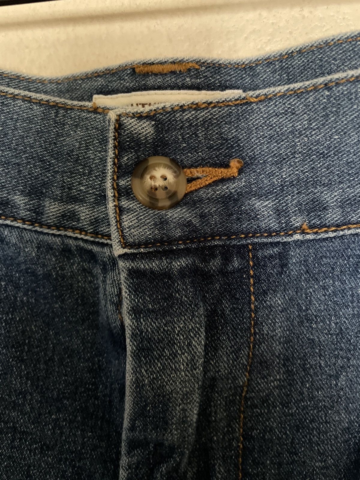 Jean × St. Johns Bay × Vintage Vintage Blue Jean Denim shorts Jorts Classic cotton waist 44 Size US 44 / EU 60 - 6 Thumbnail