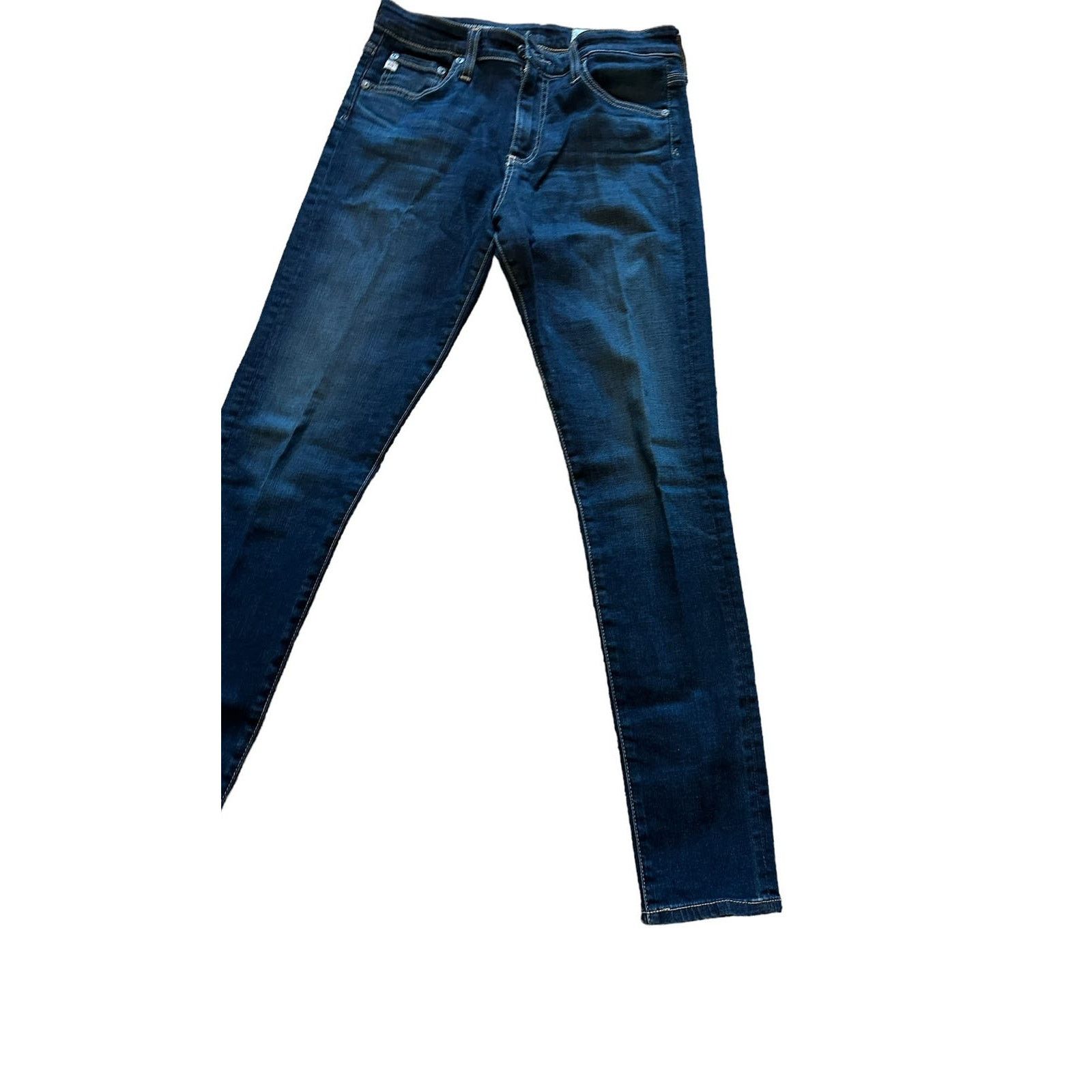 AG Adriano Goldschmied AG 27 The Farrah High Rise Skinny Ankle Dark Wash Blue Jeans Size 27" / US 4 / IT 40 - 4 Thumbnail