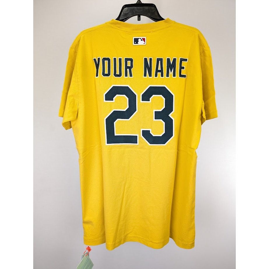 Off-White o1rshd1 MLB- Oakland Athletics Short Sleeve T-Shirt Yellow Size US XL / EU 56 / 4 - 15 Thumbnail