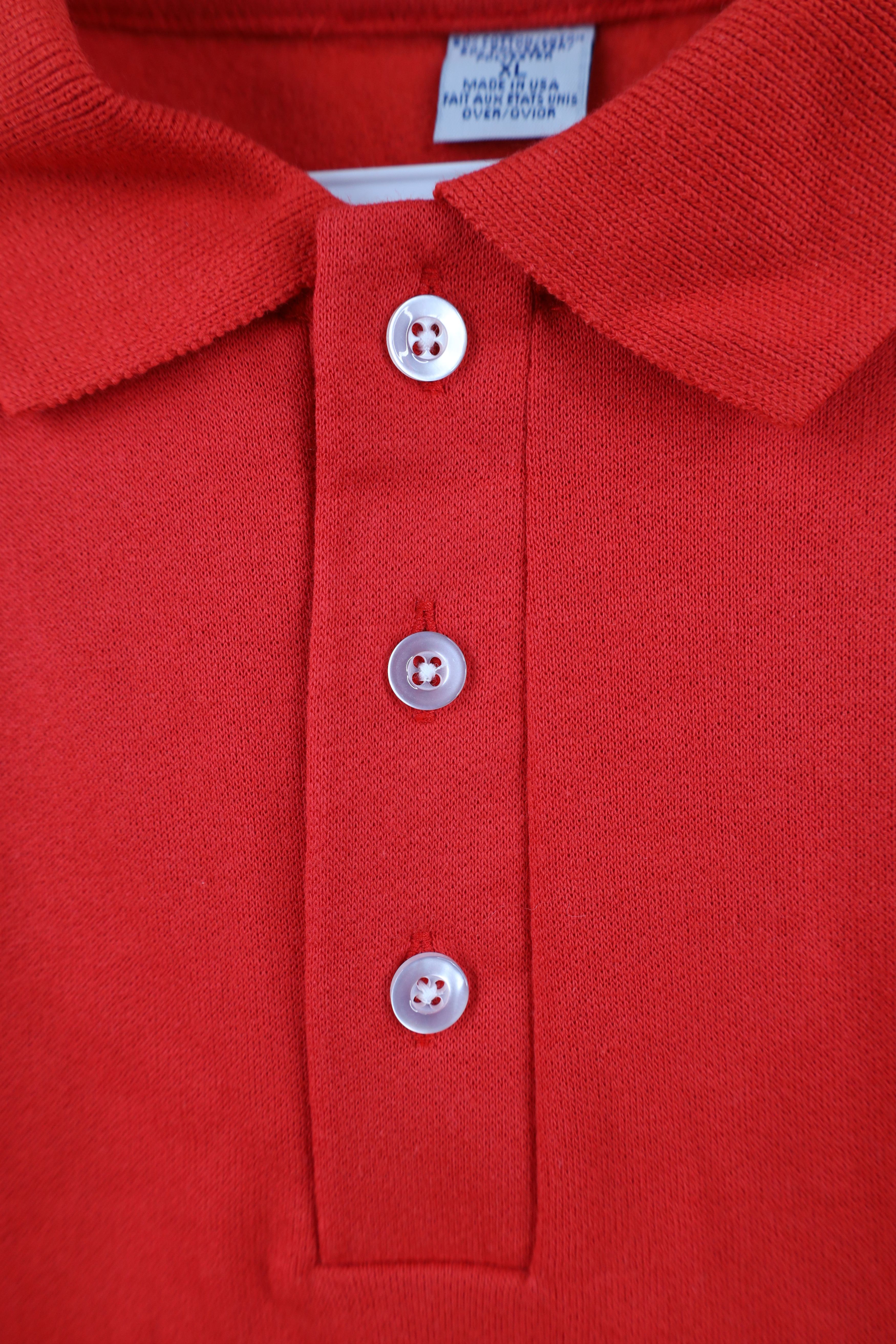 Vintage Deadstock Vintage 90s Streetwear Collared Sweatshirt Red USA Size US XL / EU 56 / 4 - 4 Thumbnail